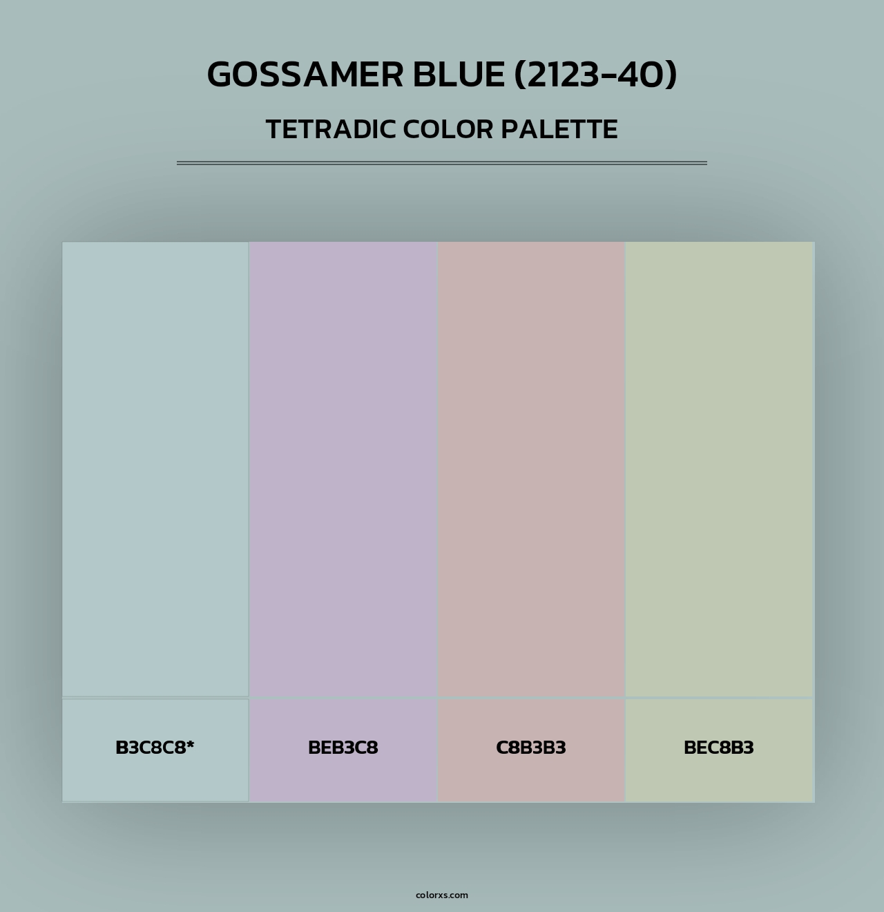 Gossamer Blue (2123-40) - Tetradic Color Palette