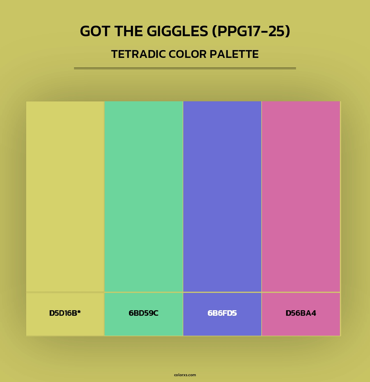 Got The Giggles (PPG17-25) - Tetradic Color Palette