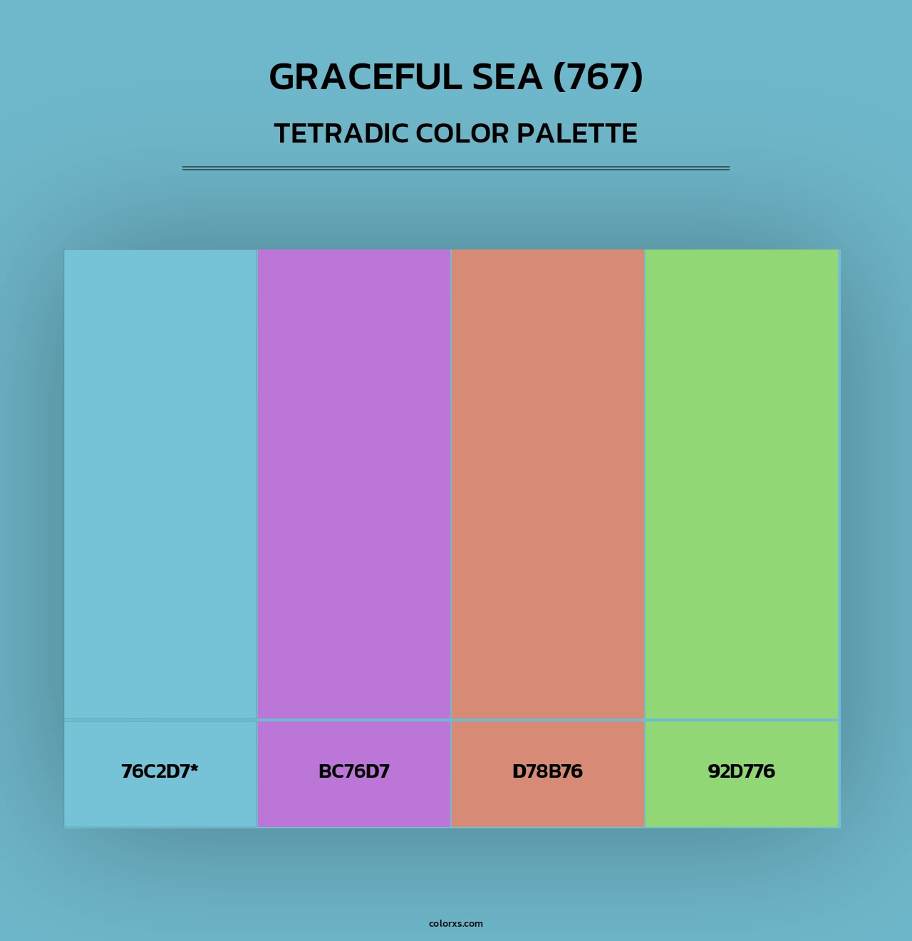 Graceful Sea (767) - Tetradic Color Palette