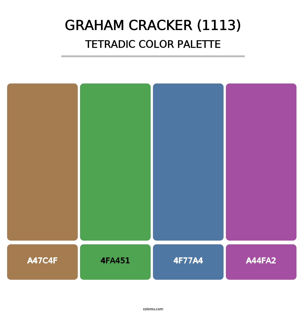 Graham Cracker (1113) - Tetradic Color Palette