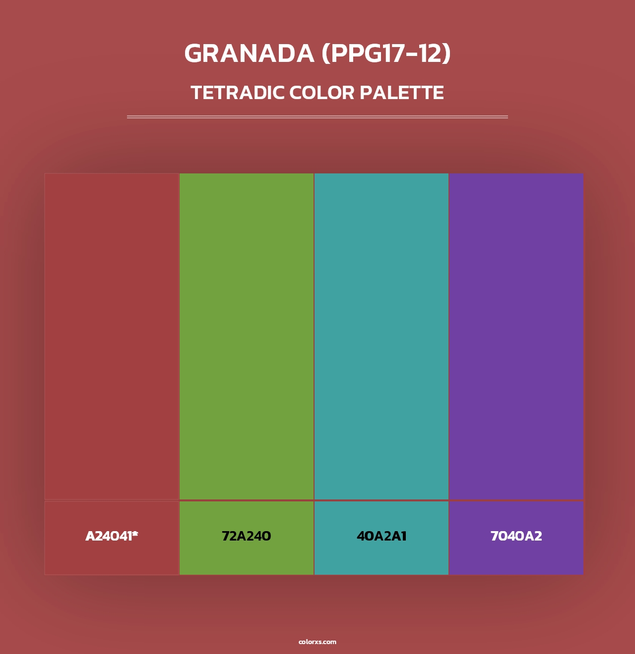 Granada (PPG17-12) - Tetradic Color Palette