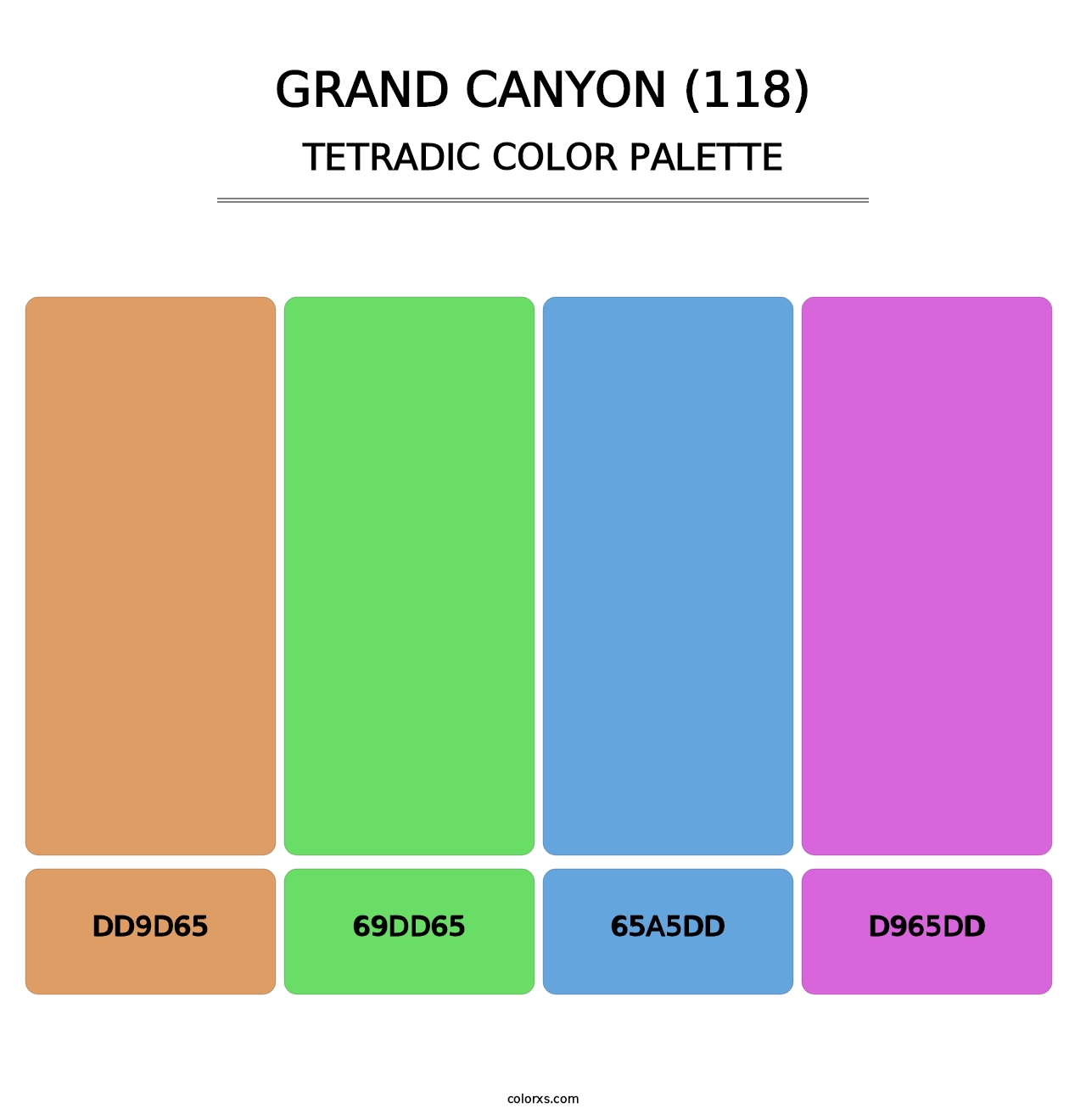 Grand Canyon (118) - Tetradic Color Palette