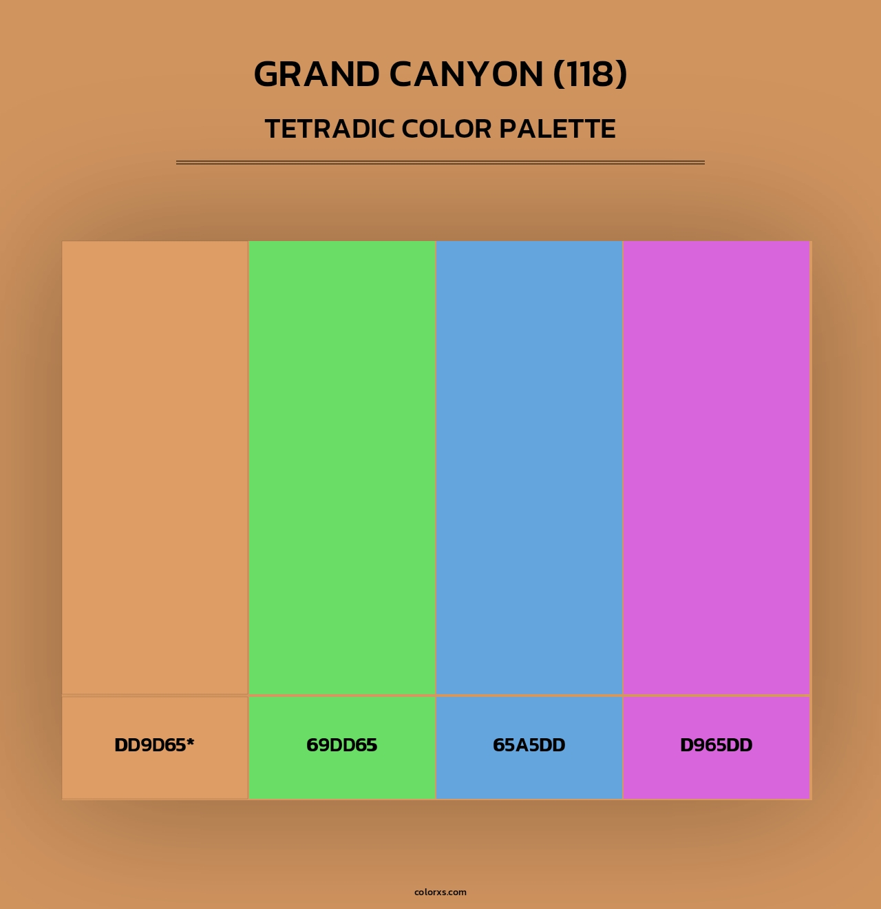 Grand Canyon (118) - Tetradic Color Palette