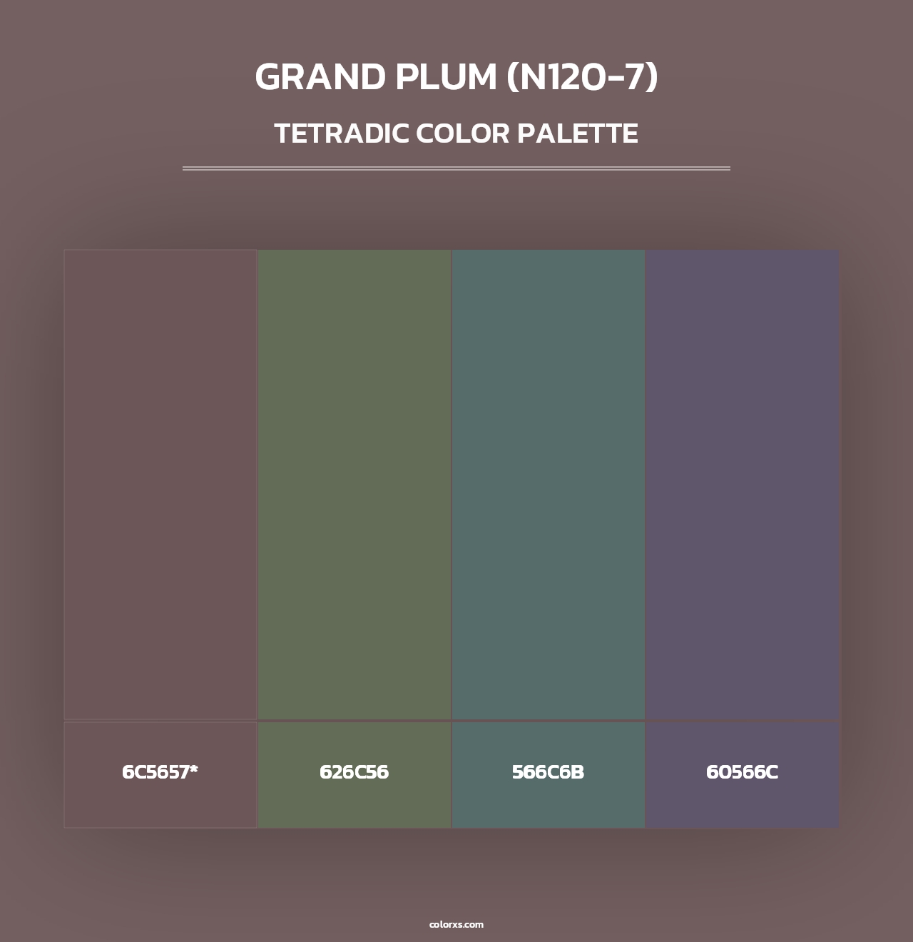 Grand Plum (N120-7) - Tetradic Color Palette