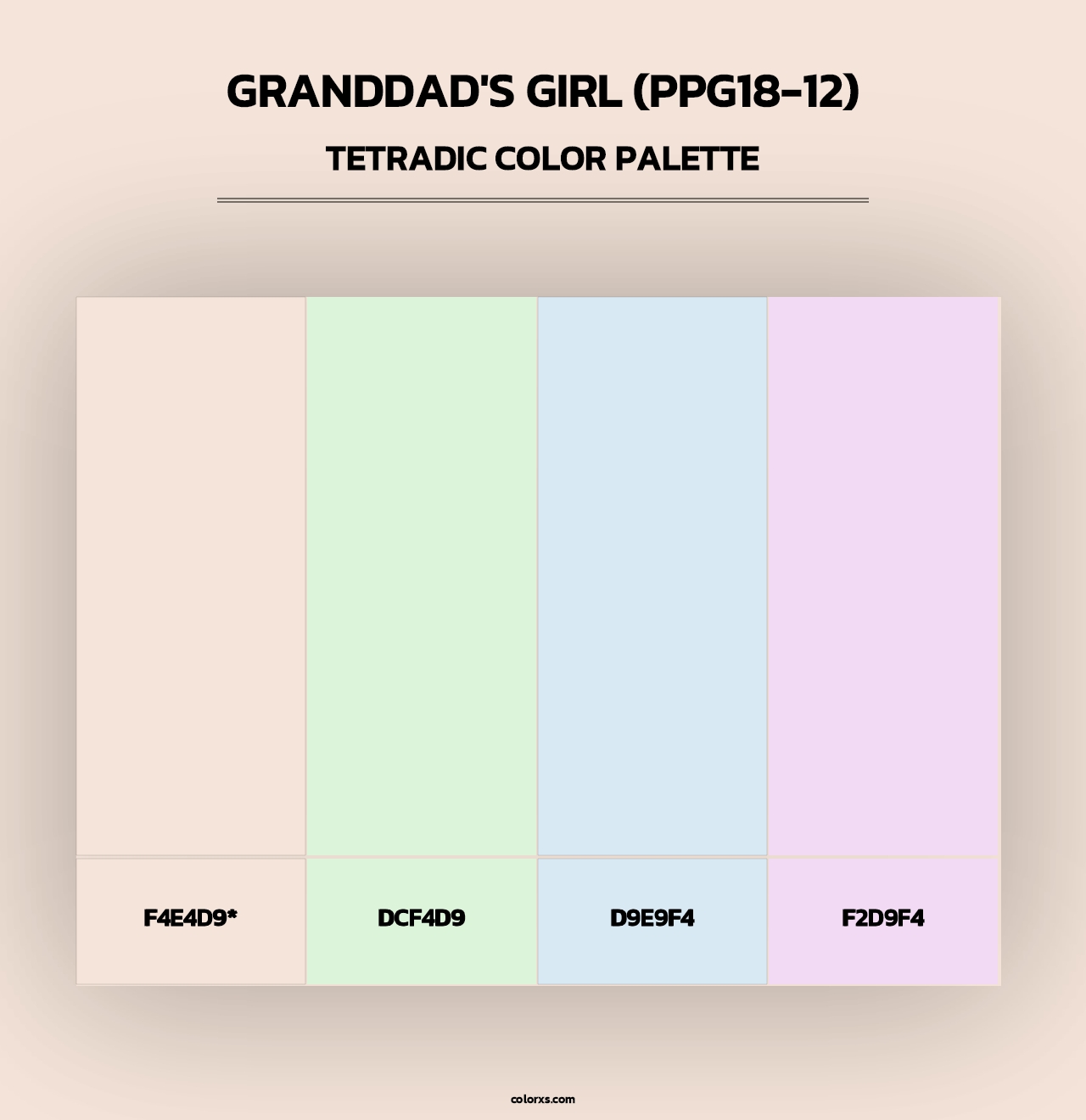 Granddad's Girl (PPG18-12) - Tetradic Color Palette