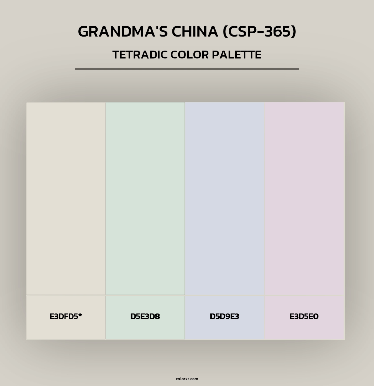 Grandma's China (CSP-365) - Tetradic Color Palette