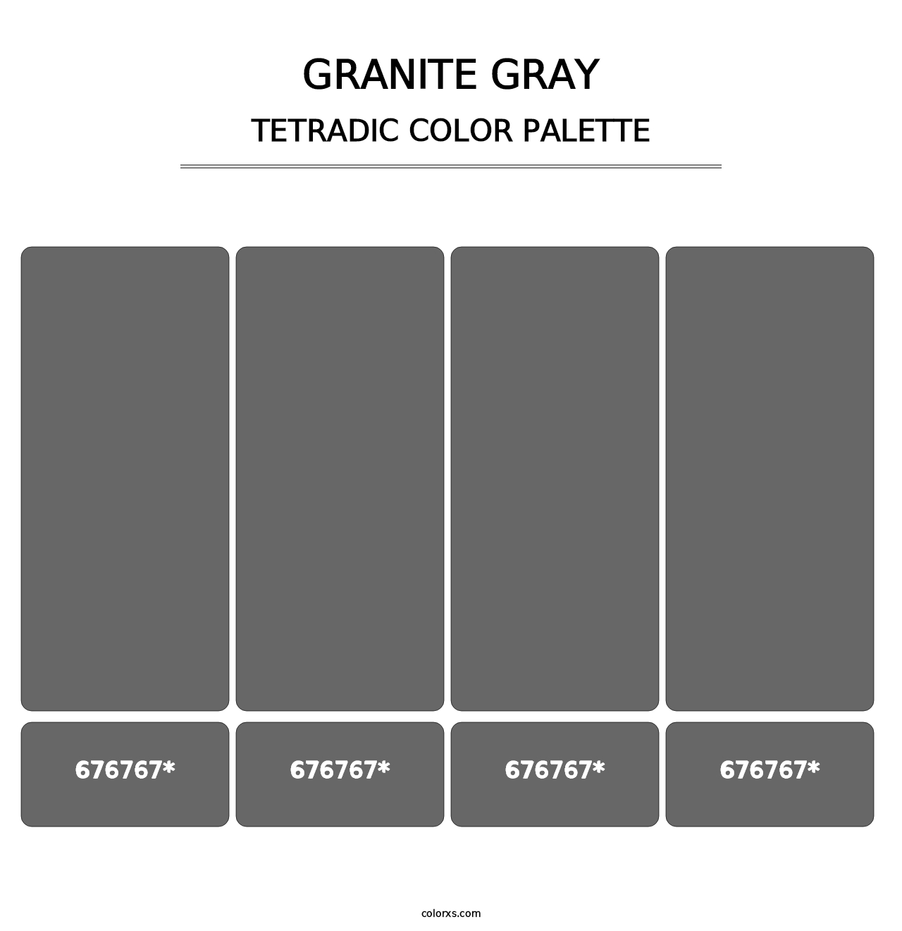 Granite Gray - Tetradic Color Palette