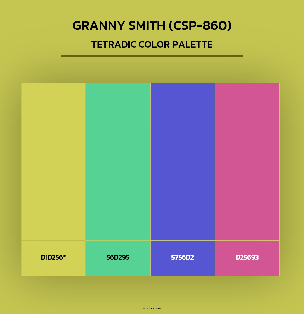 Granny Smith (CSP-860) - Tetradic Color Palette