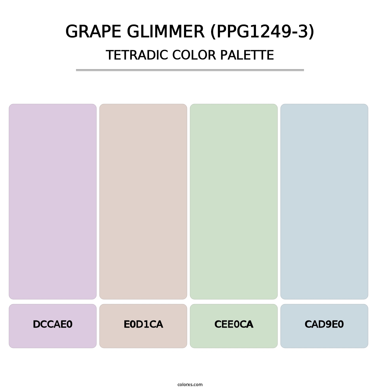 Grape Glimmer (PPG1249-3) - Tetradic Color Palette