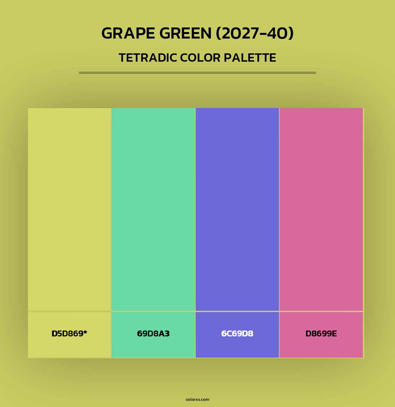 Grape Green (2027-40) - Tetradic Color Palette