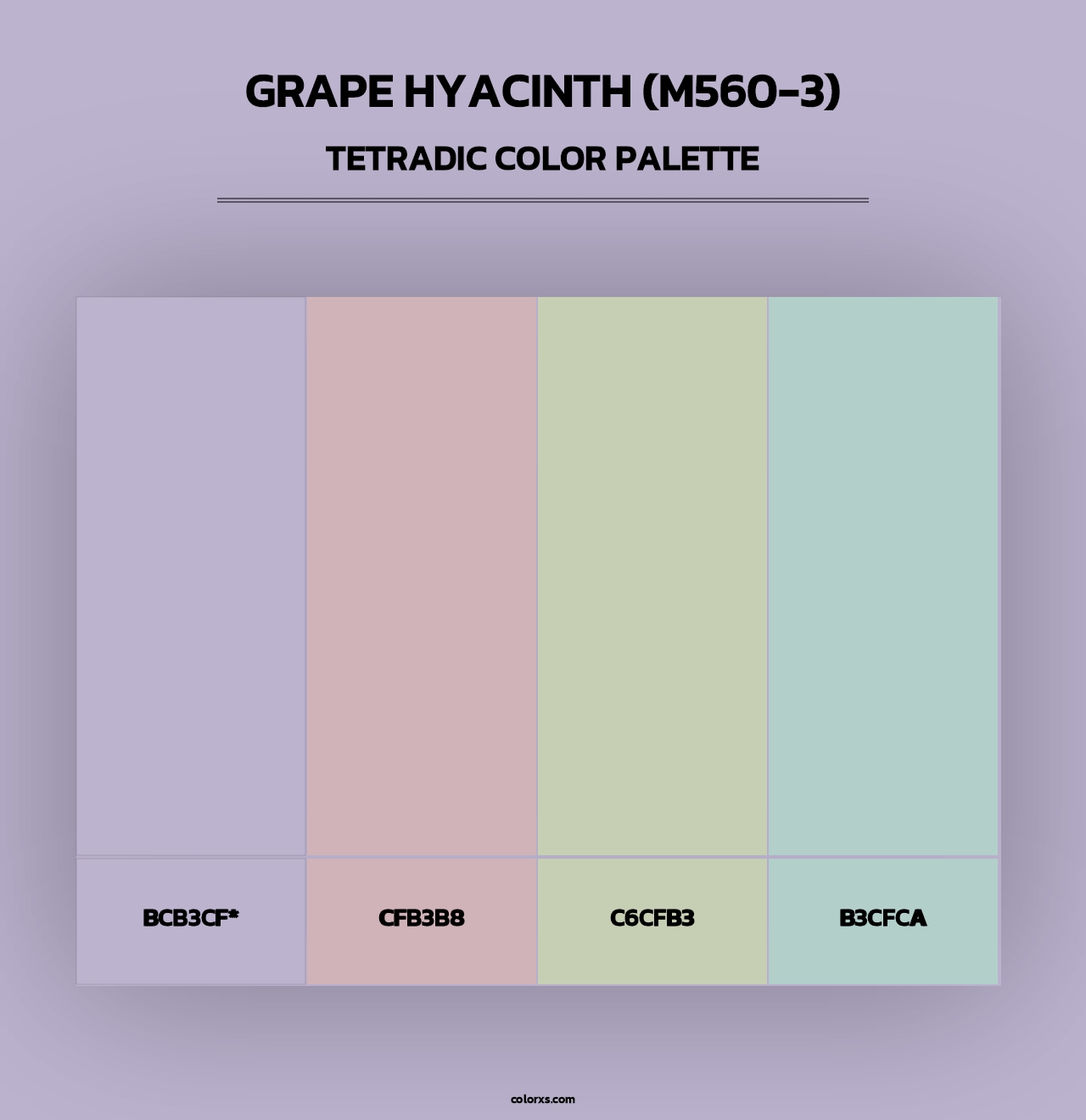 Grape Hyacinth (M560-3) - Tetradic Color Palette