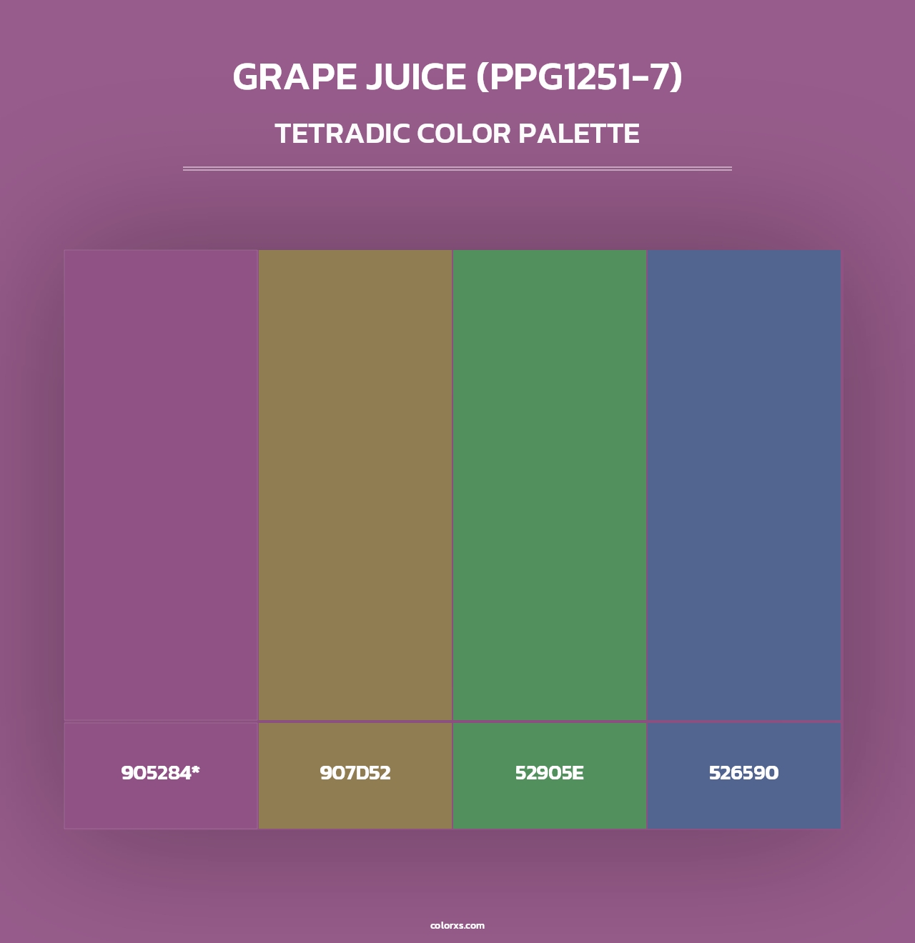 Grape Juice (PPG1251-7) - Tetradic Color Palette