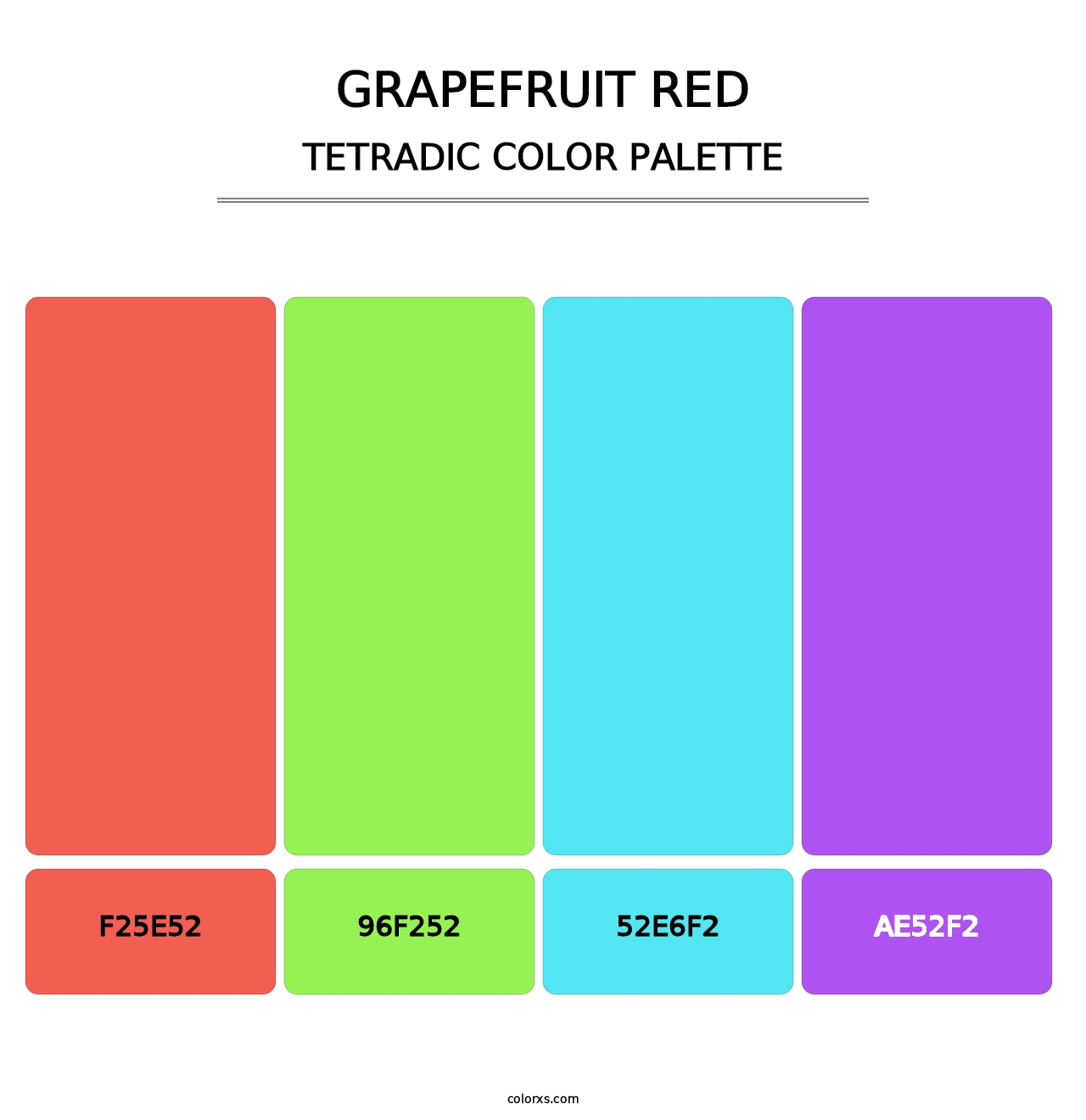 Grapefruit Red - Tetradic Color Palette