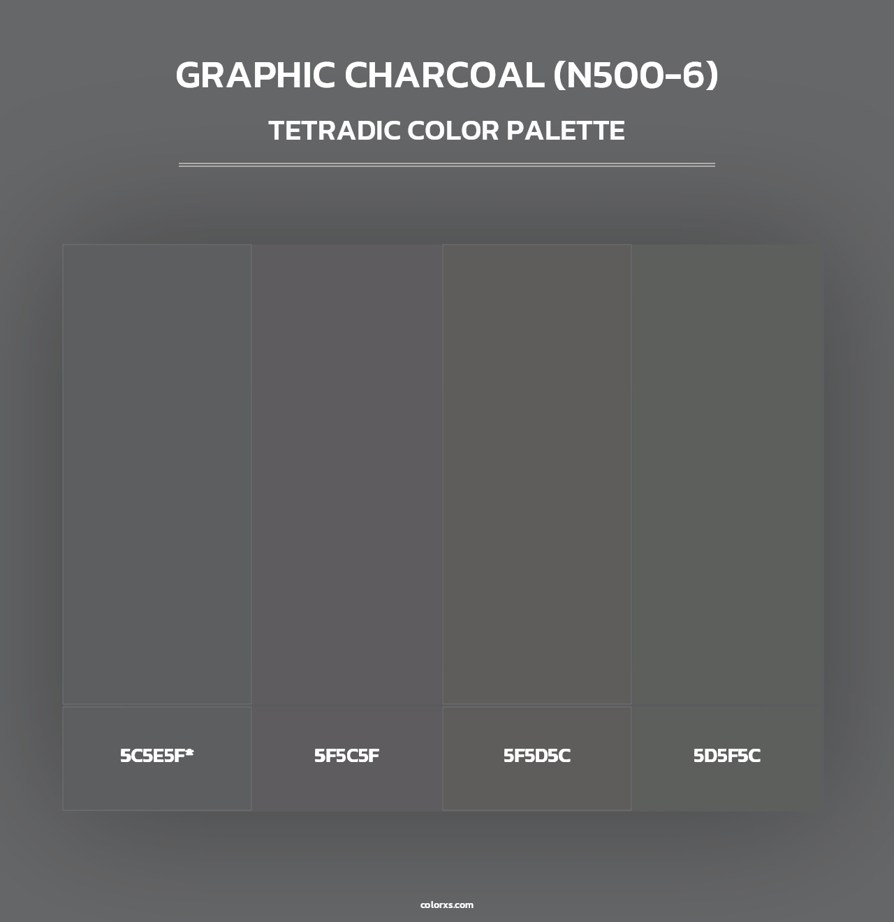 Graphic Charcoal (N500-6) - Tetradic Color Palette