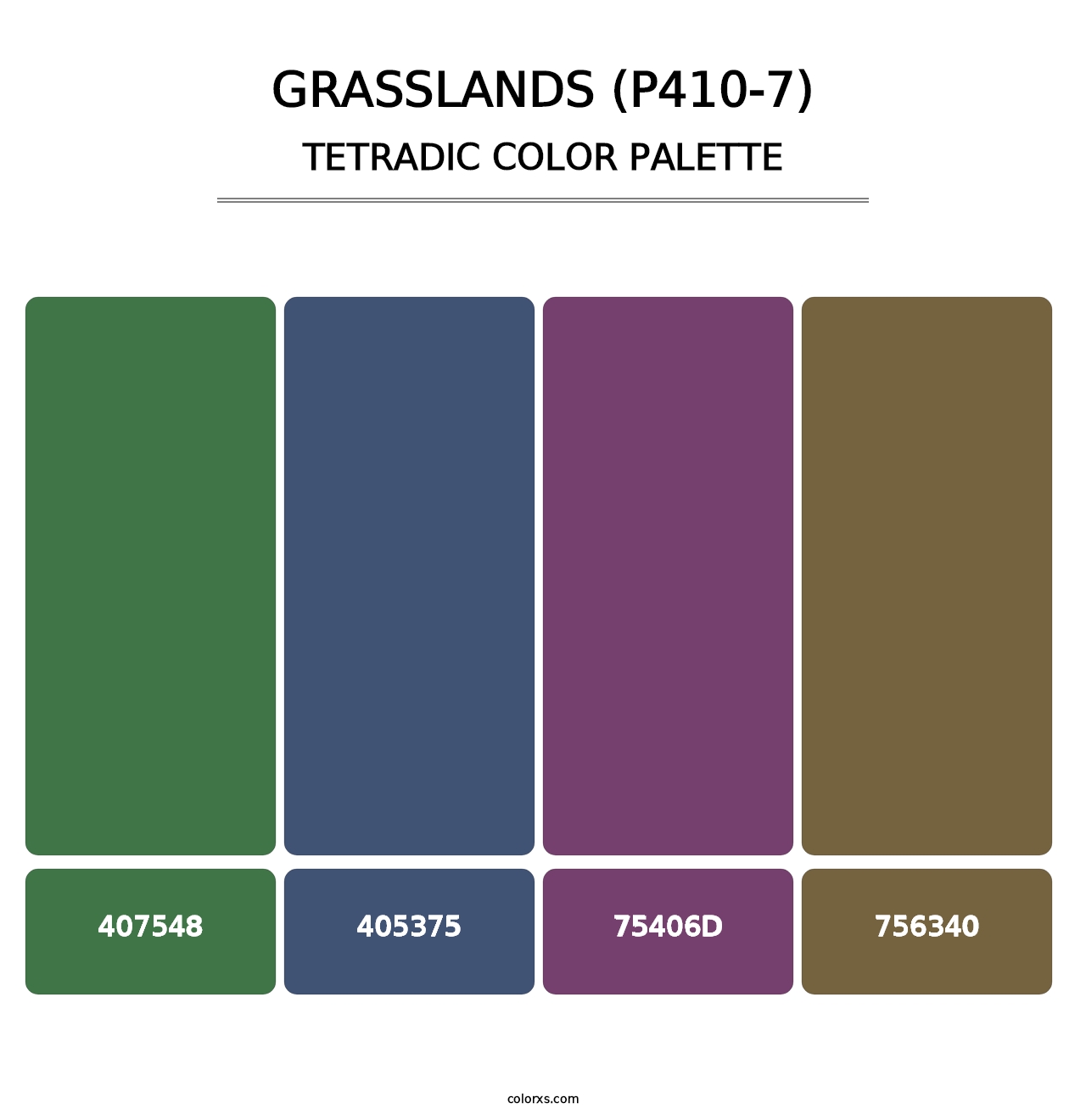 Grasslands (P410-7) - Tetradic Color Palette