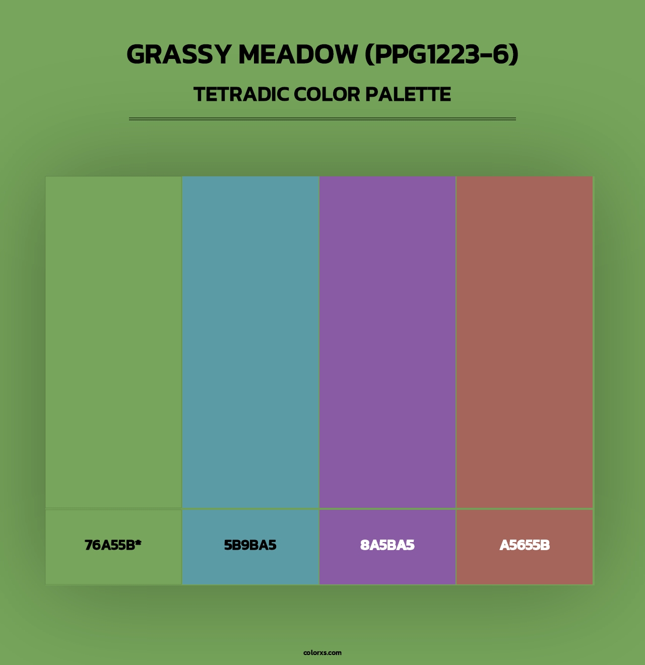 Grassy Meadow (PPG1223-6) - Tetradic Color Palette