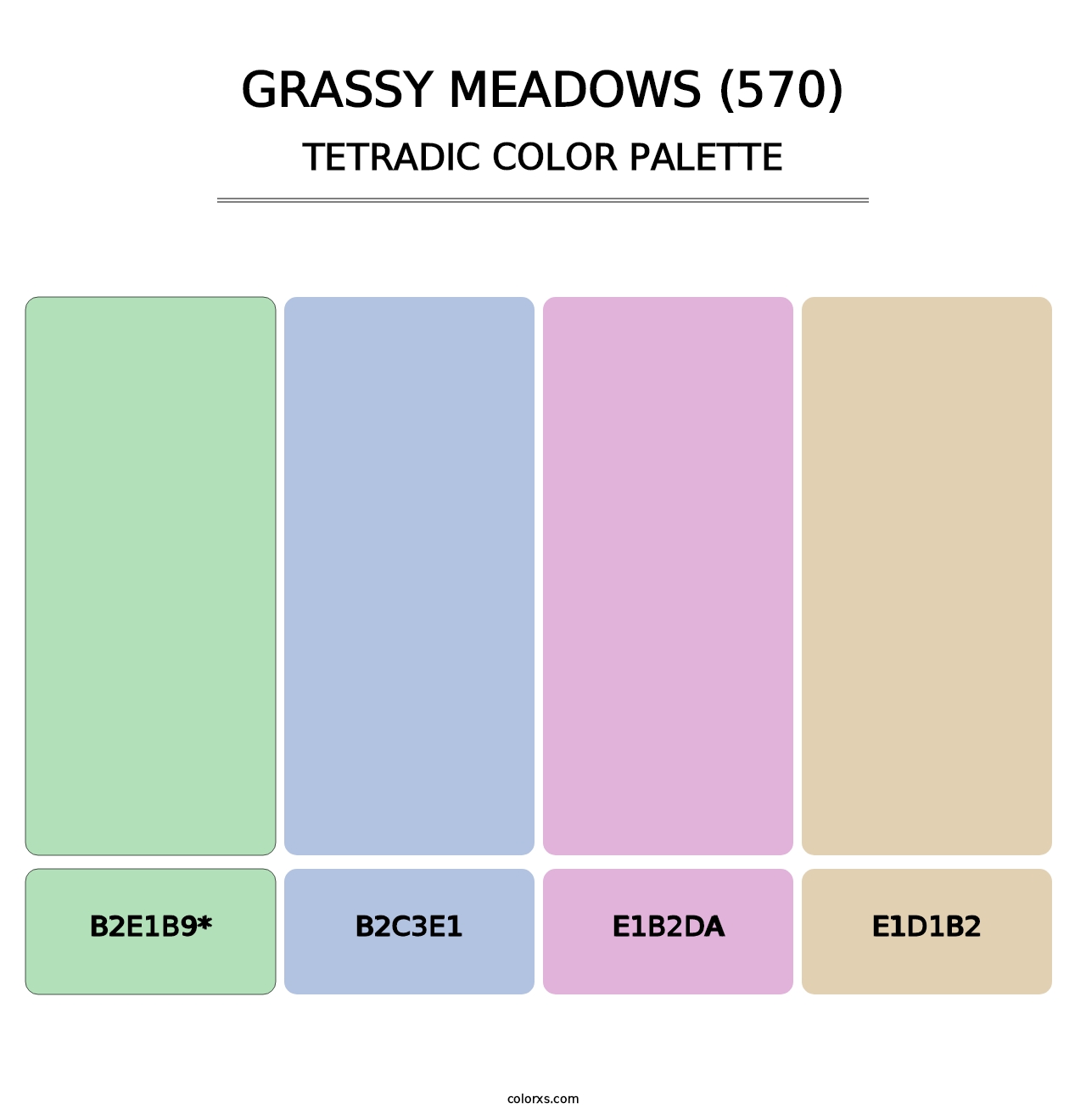 Grassy Meadows (570) - Tetradic Color Palette