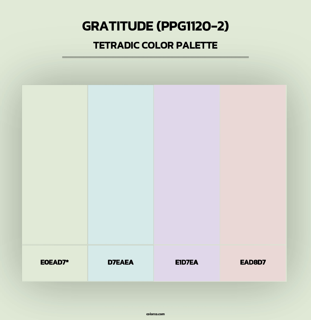 Gratitude (PPG1120-2) - Tetradic Color Palette