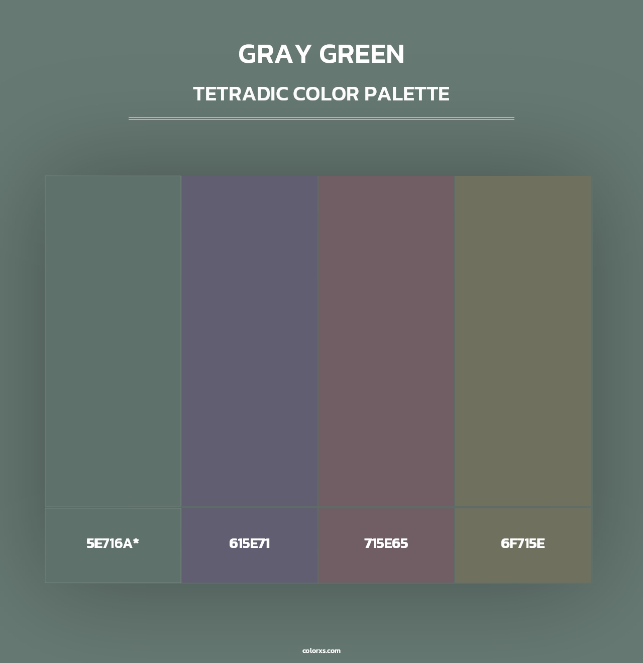 Gray Green - Tetradic Color Palette