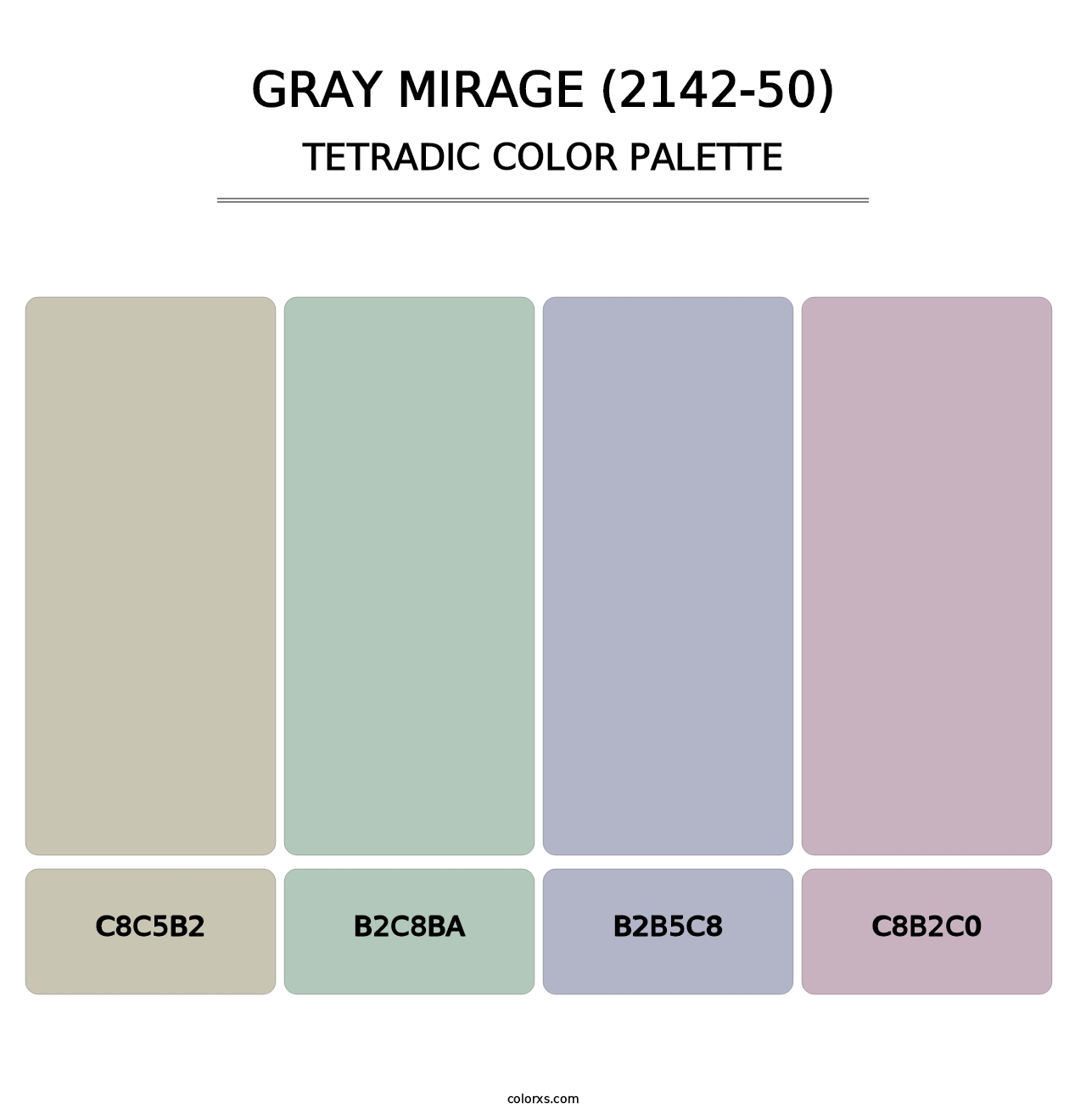 Gray Mirage (2142-50) - Tetradic Color Palette