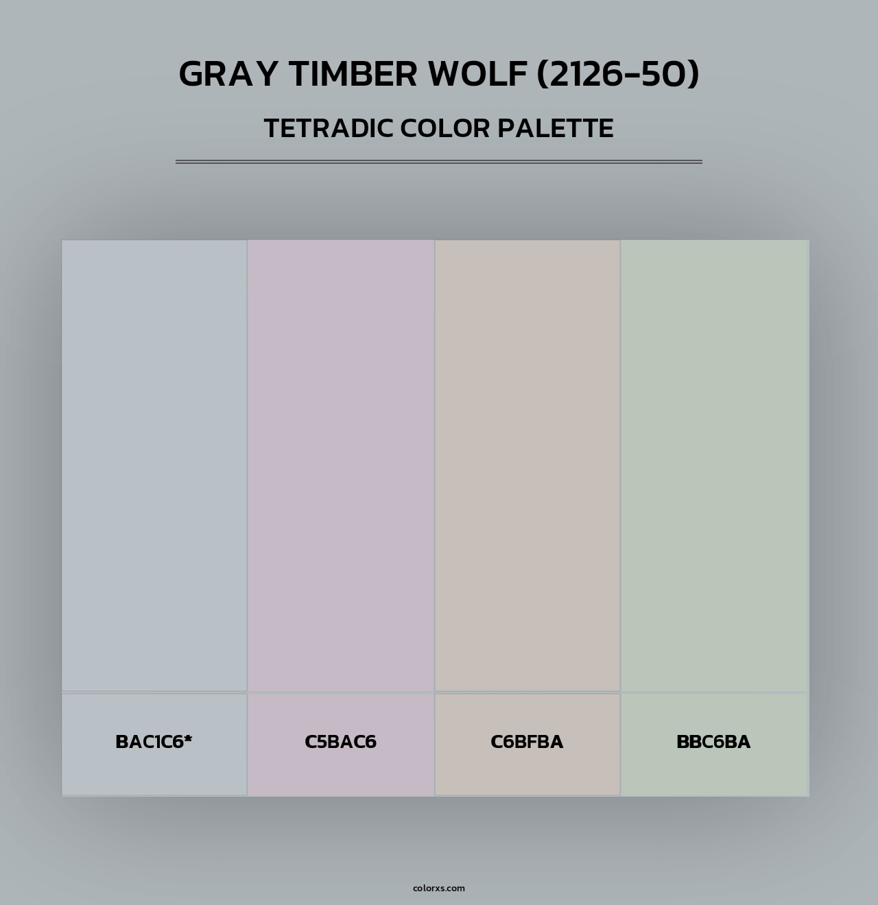 Gray Timber Wolf (2126-50) - Tetradic Color Palette