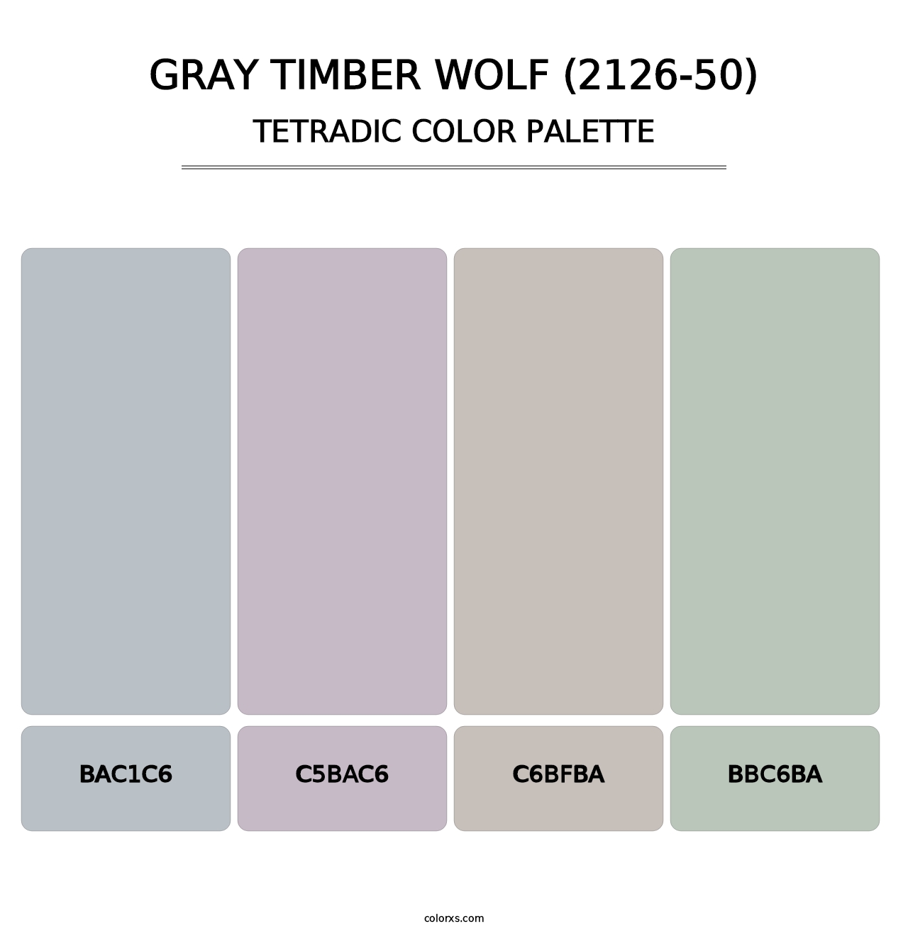 Gray Timber Wolf (2126-50) - Tetradic Color Palette
