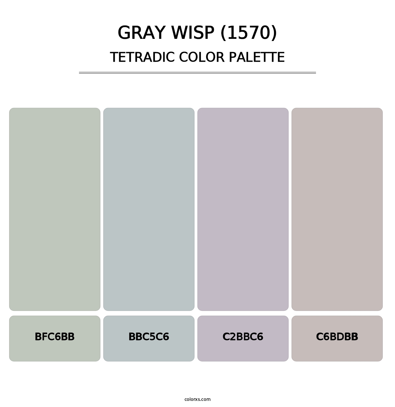 Gray Wisp (1570) - Tetradic Color Palette
