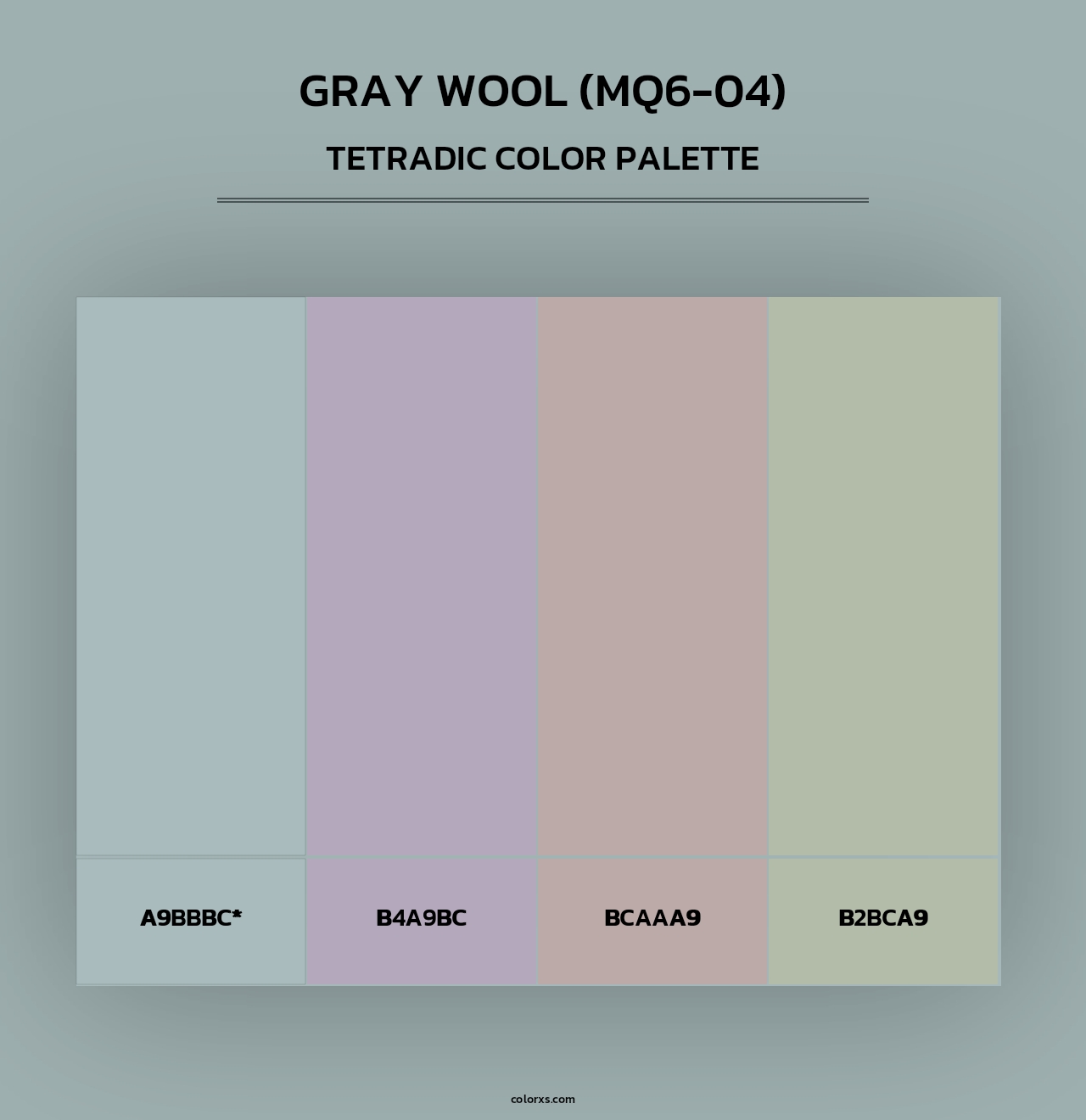 Gray Wool (MQ6-04) - Tetradic Color Palette