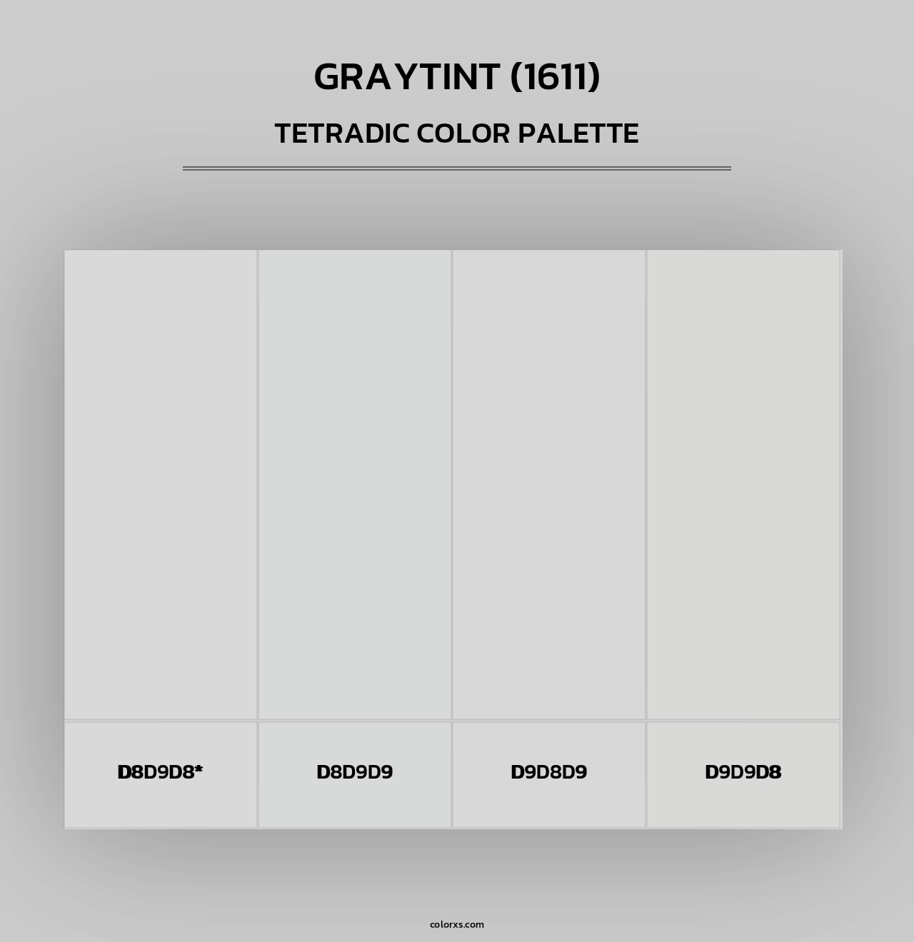 Graytint (1611) - Tetradic Color Palette
