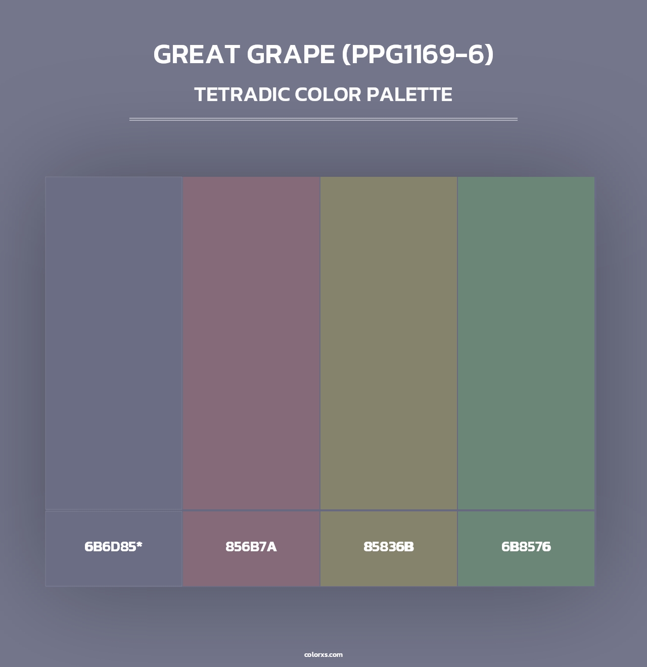 Great Grape (PPG1169-6) - Tetradic Color Palette
