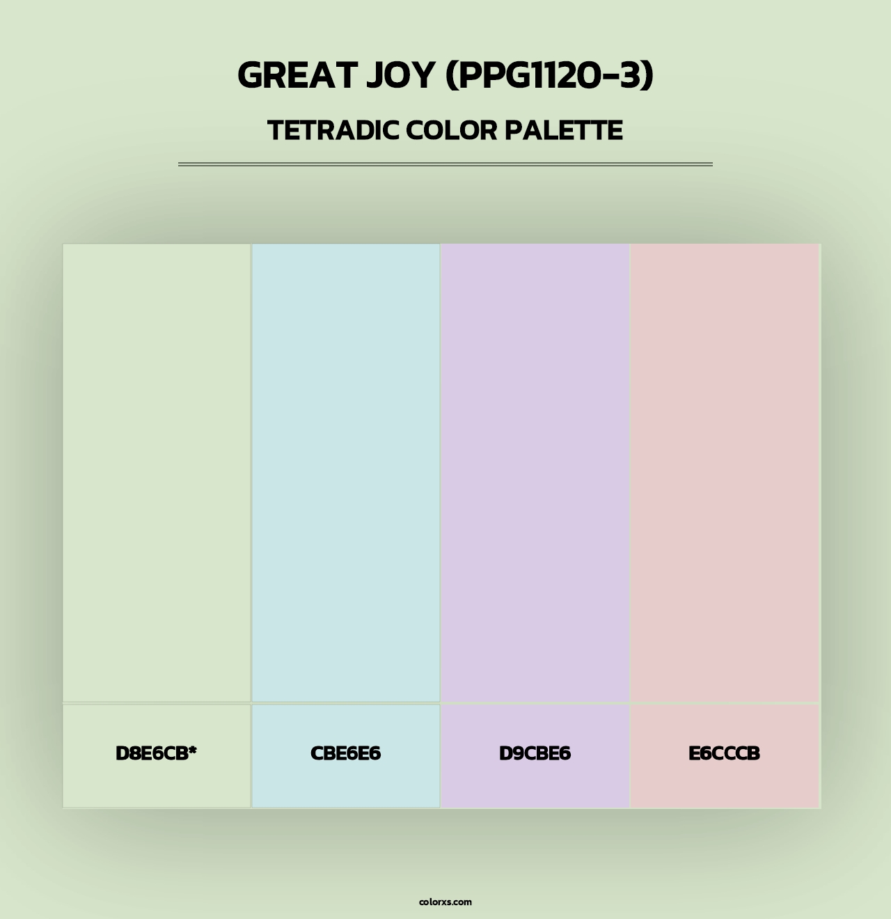 Great Joy (PPG1120-3) - Tetradic Color Palette