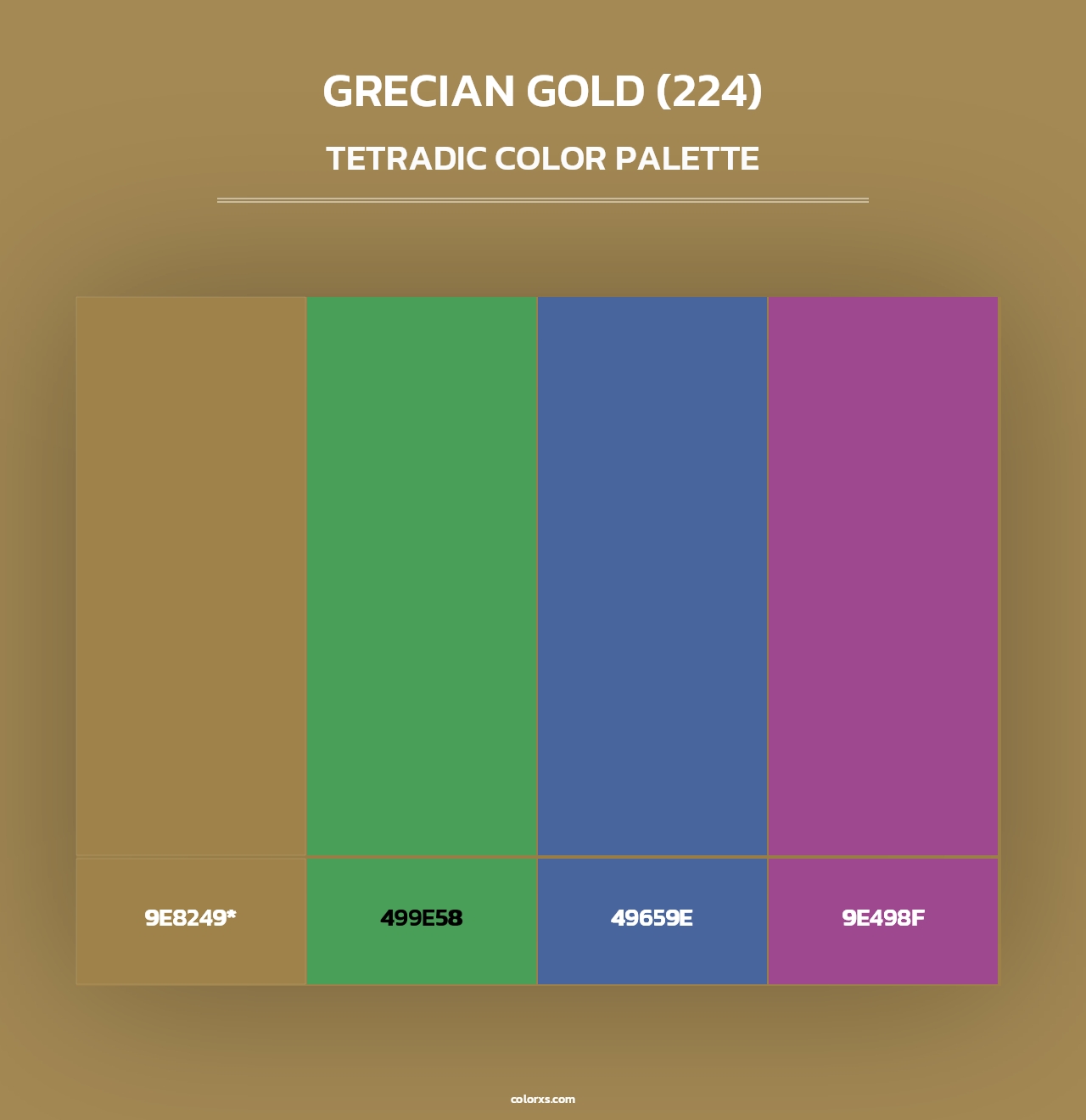 Grecian Gold (224) - Tetradic Color Palette