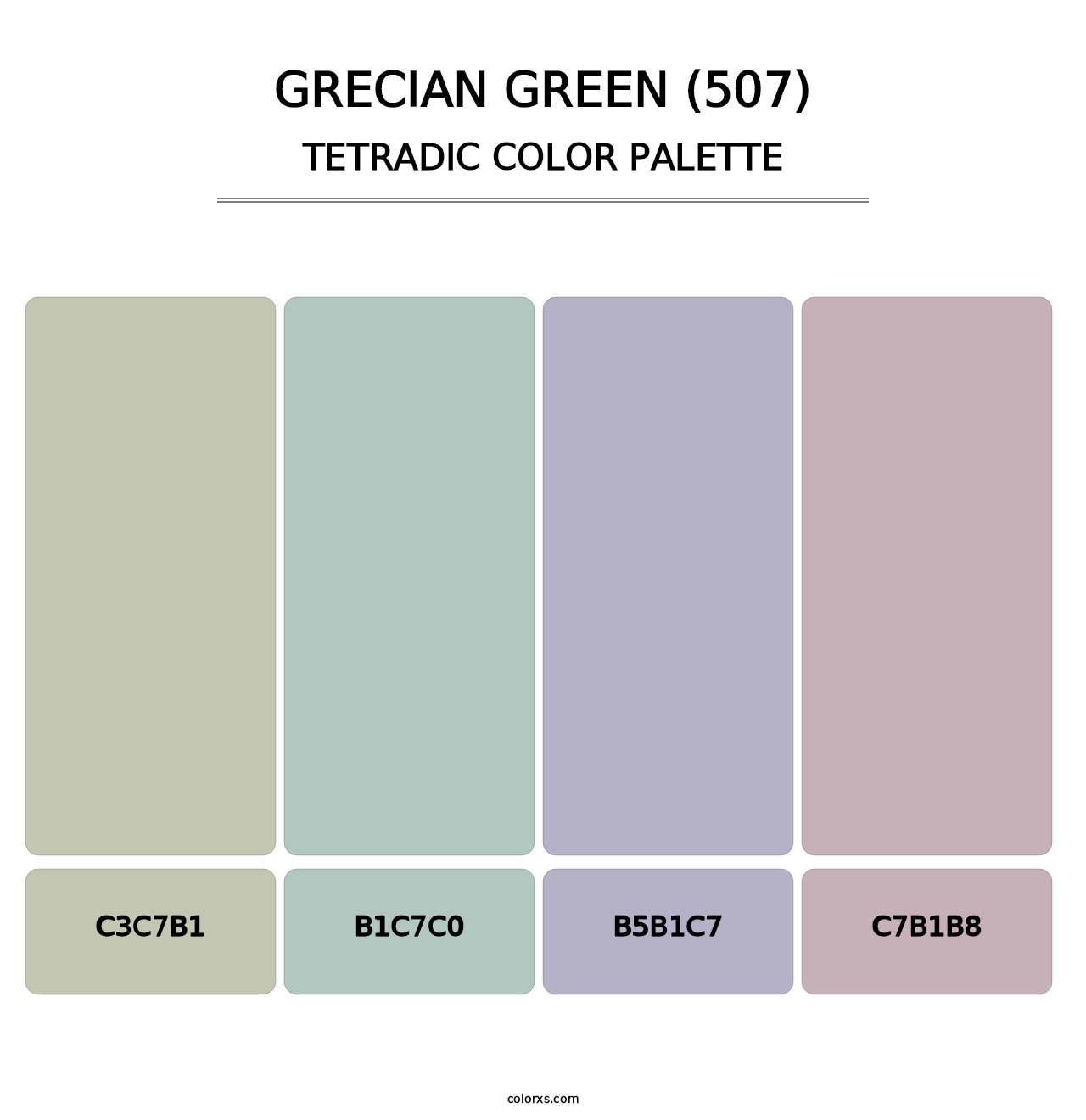 Grecian Green (507) - Tetradic Color Palette