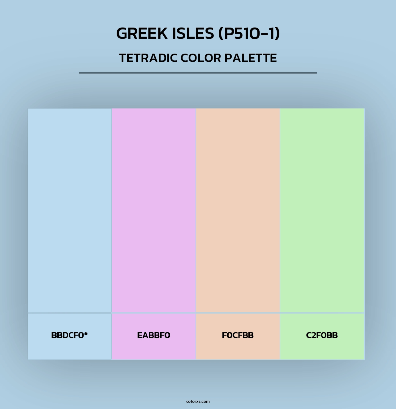 Greek Isles (P510-1) - Tetradic Color Palette