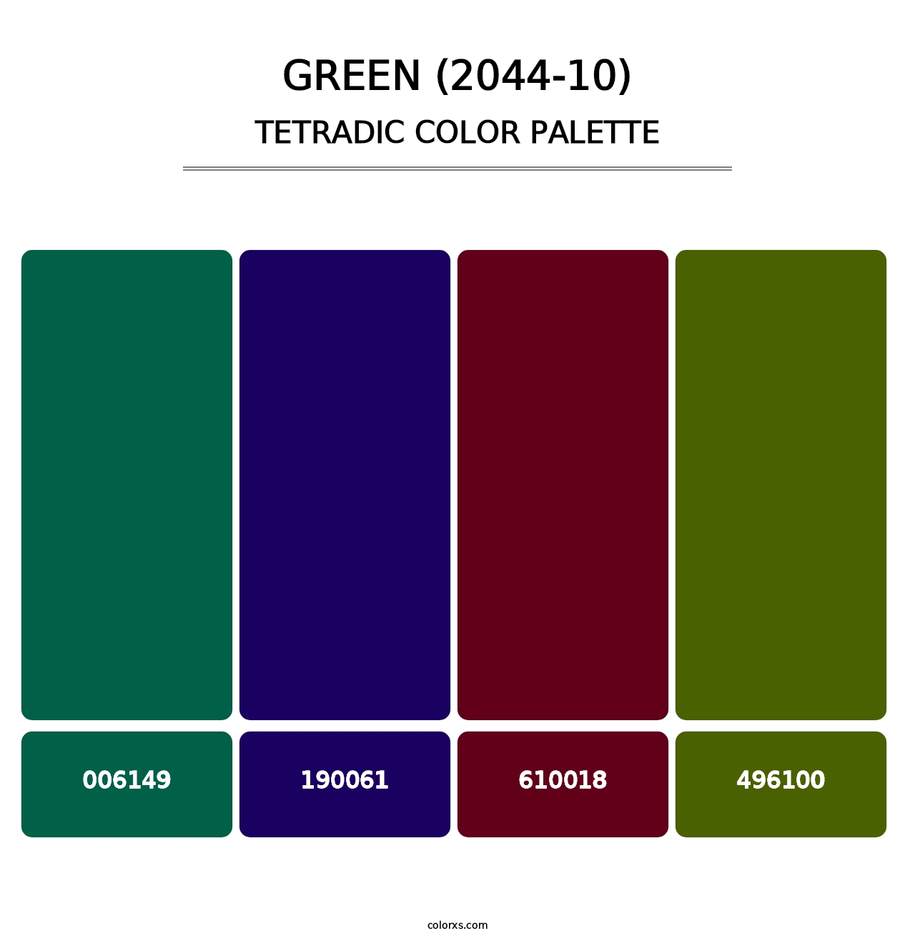Green (2044-10) - Tetradic Color Palette
