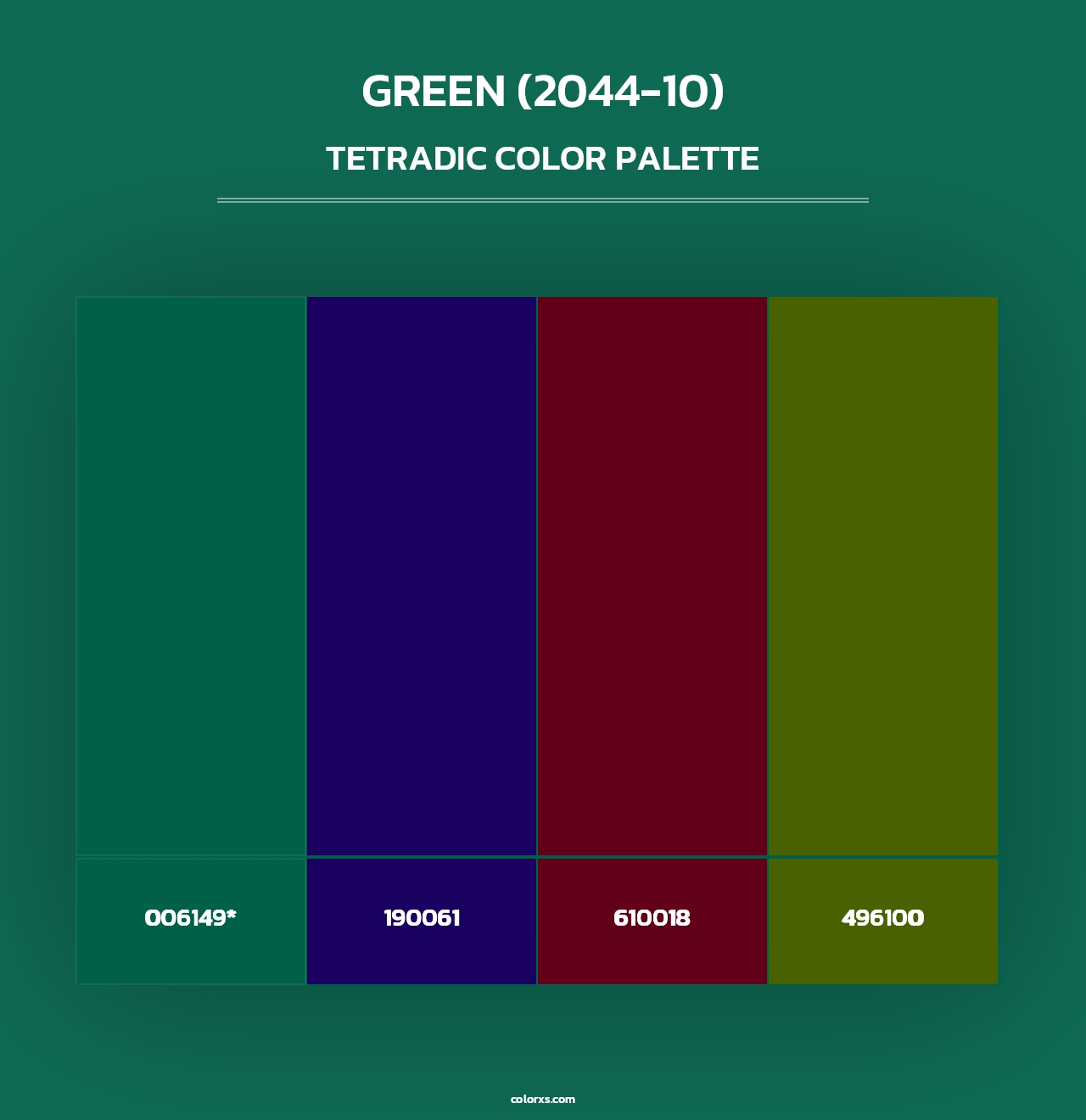 Green (2044-10) - Tetradic Color Palette