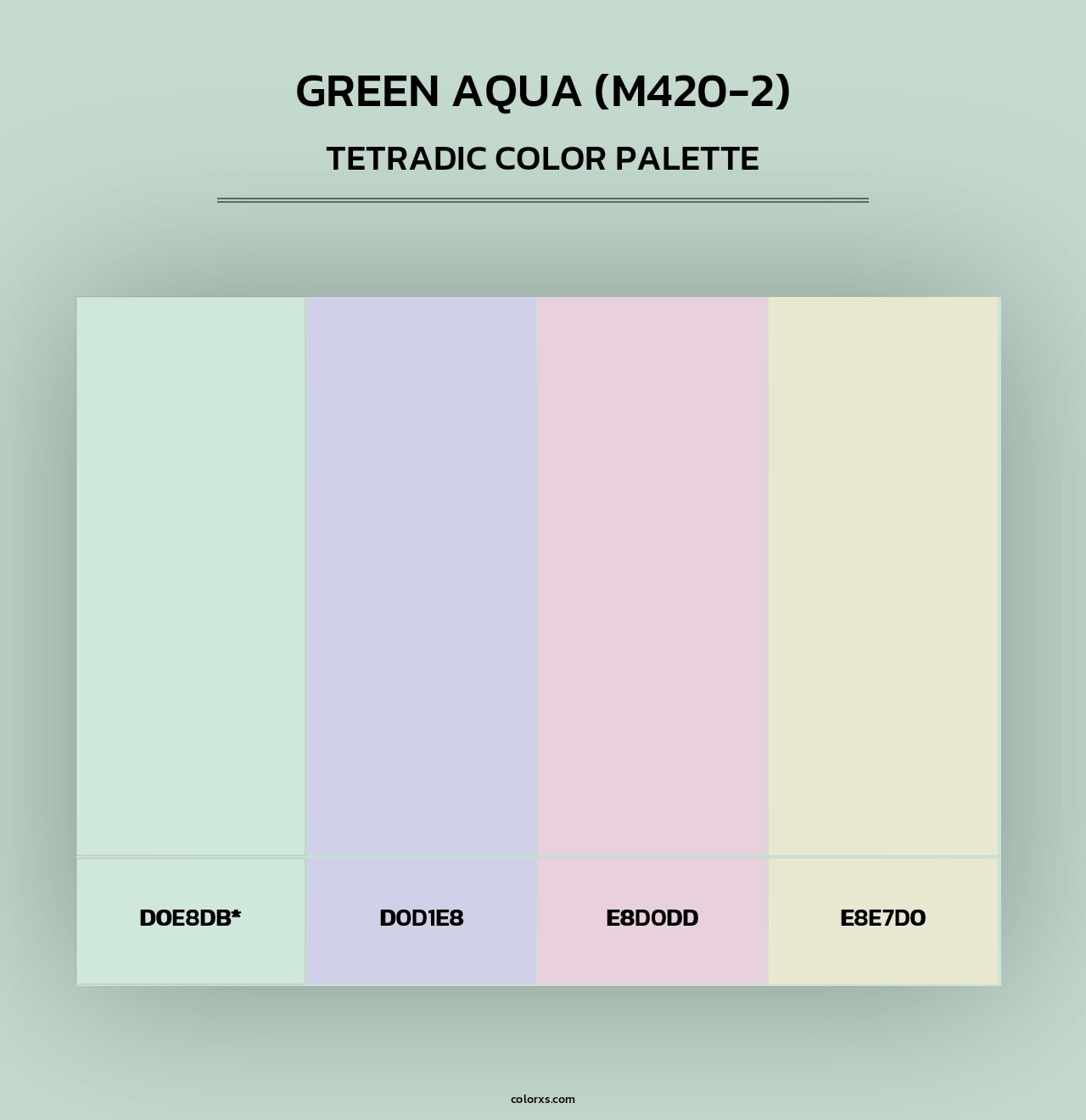 Green Aqua (M420-2) - Tetradic Color Palette