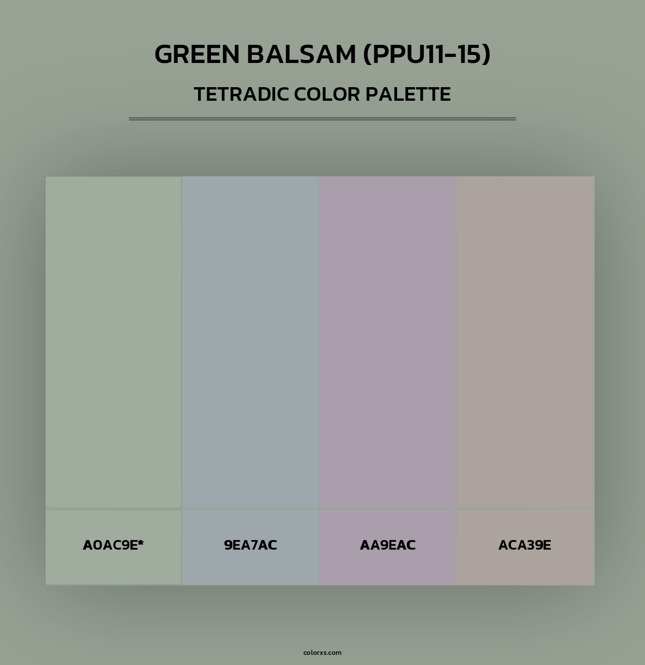 Green Balsam (PPU11-15) - Tetradic Color Palette