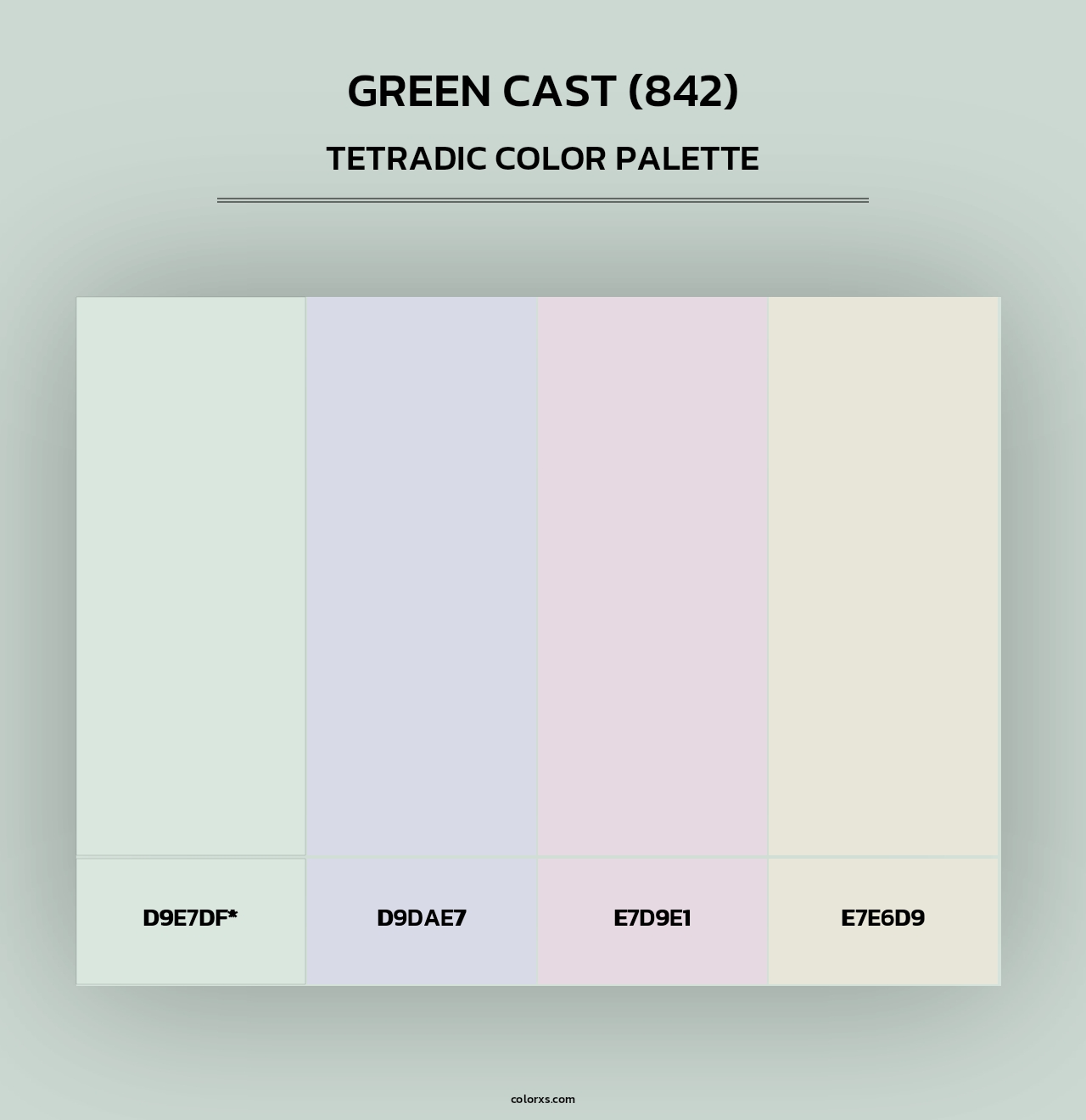Green Cast (842) - Tetradic Color Palette