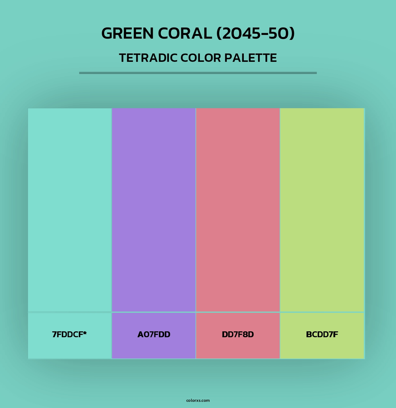 Green Coral (2045-50) - Tetradic Color Palette