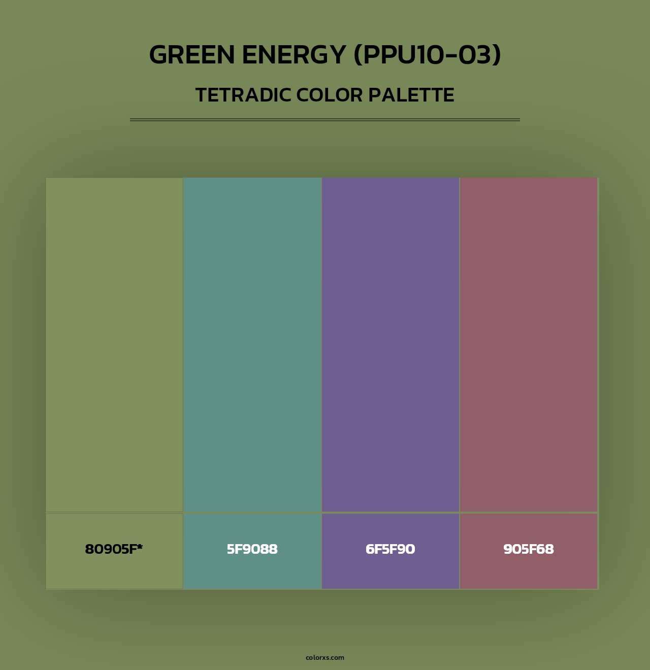 Green Energy (PPU10-03) - Tetradic Color Palette