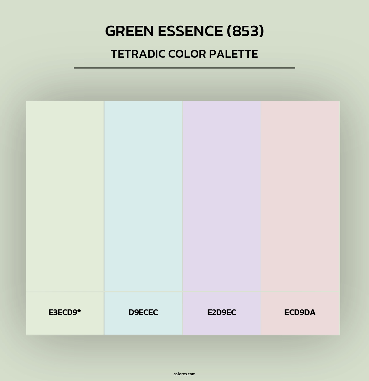 Green Essence (853) - Tetradic Color Palette