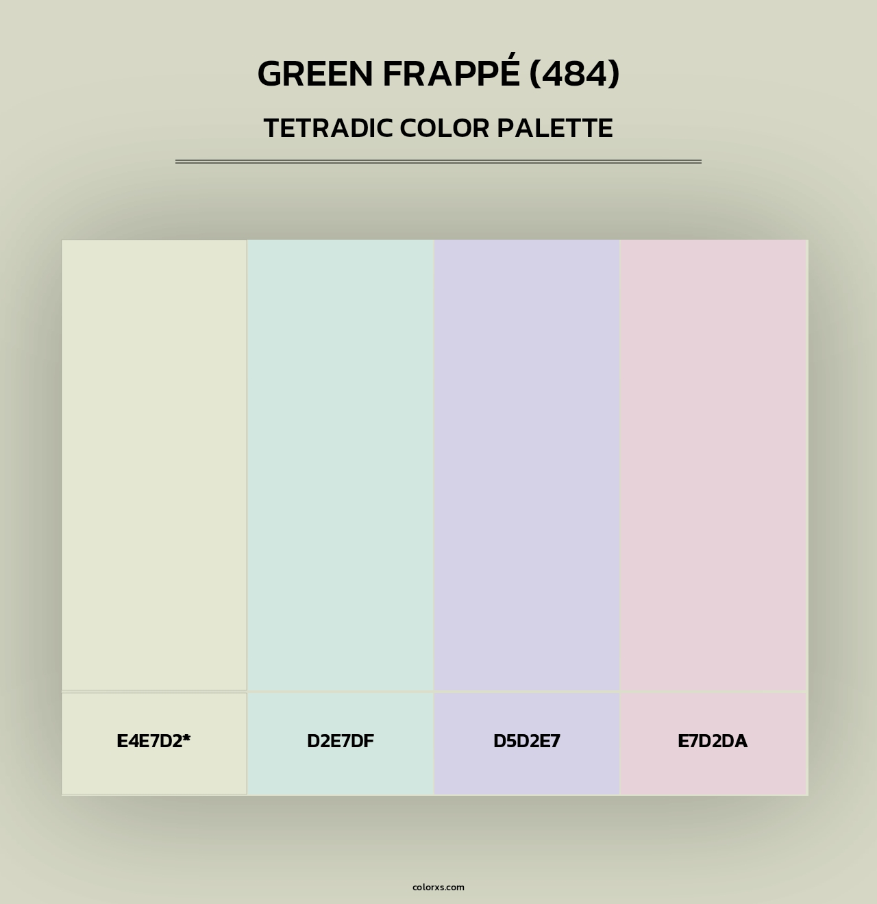 Green Frappé (484) - Tetradic Color Palette