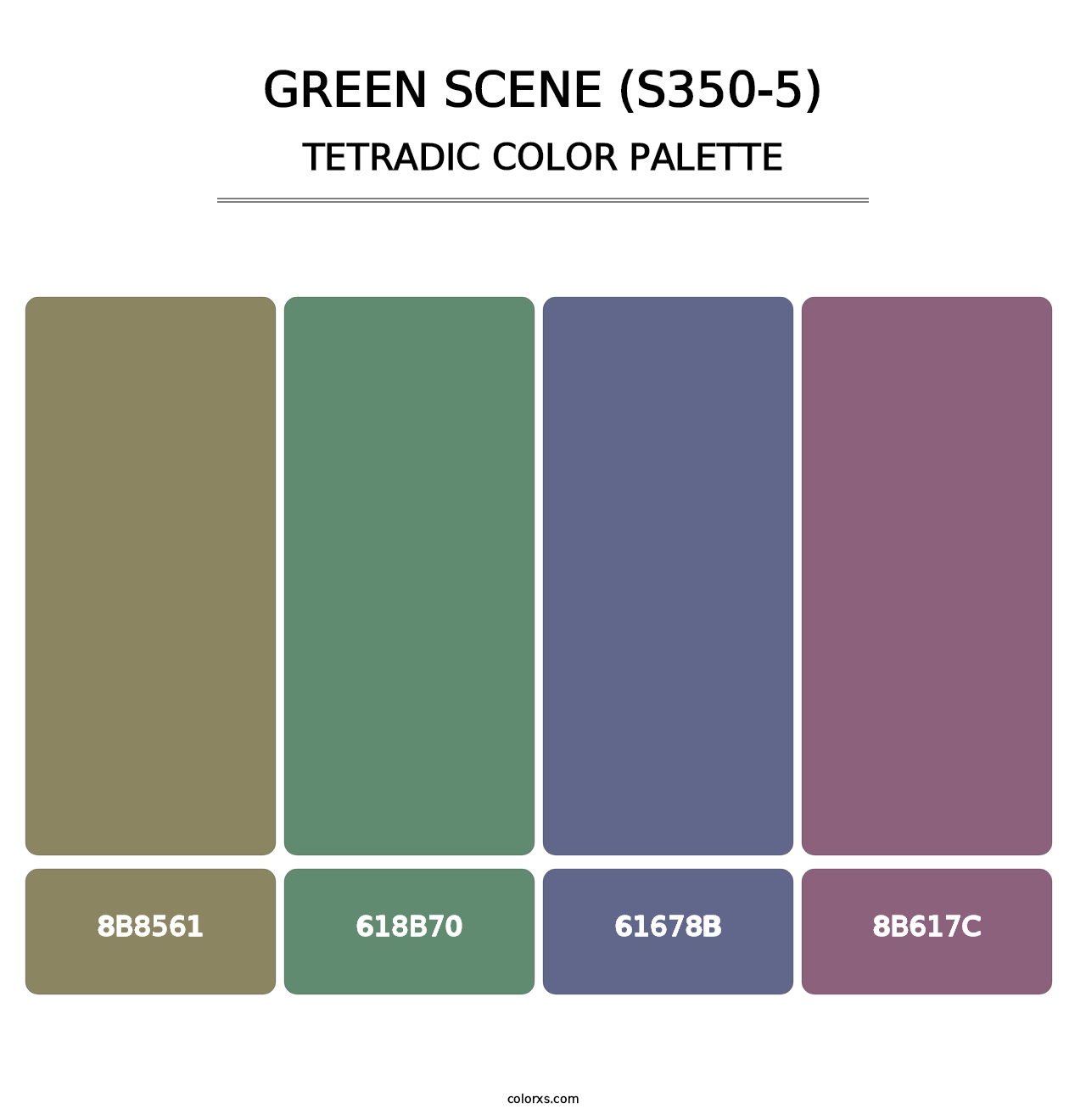Green Scene (S350-5) - Tetradic Color Palette