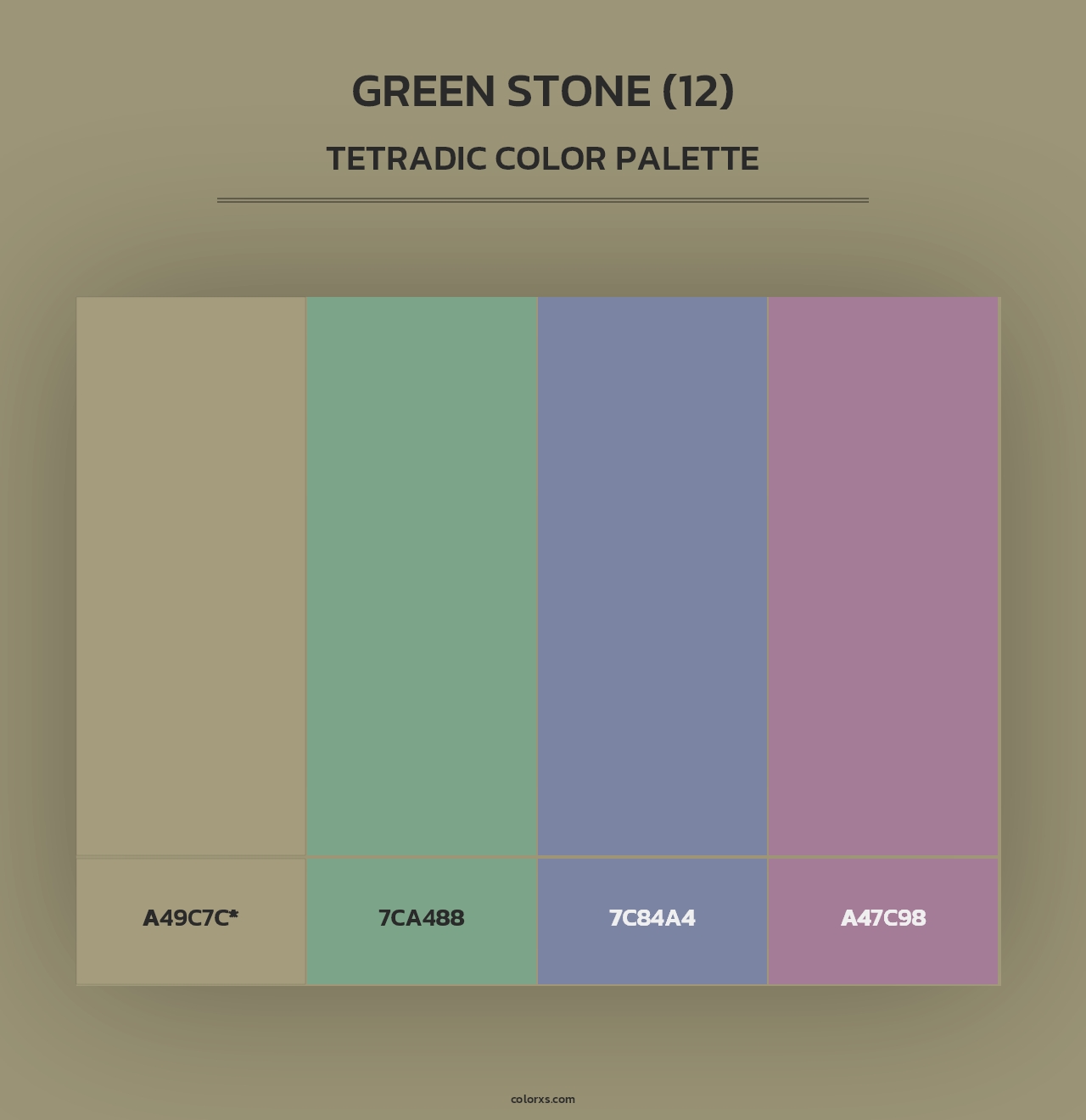 Green Stone (12) - Tetradic Color Palette