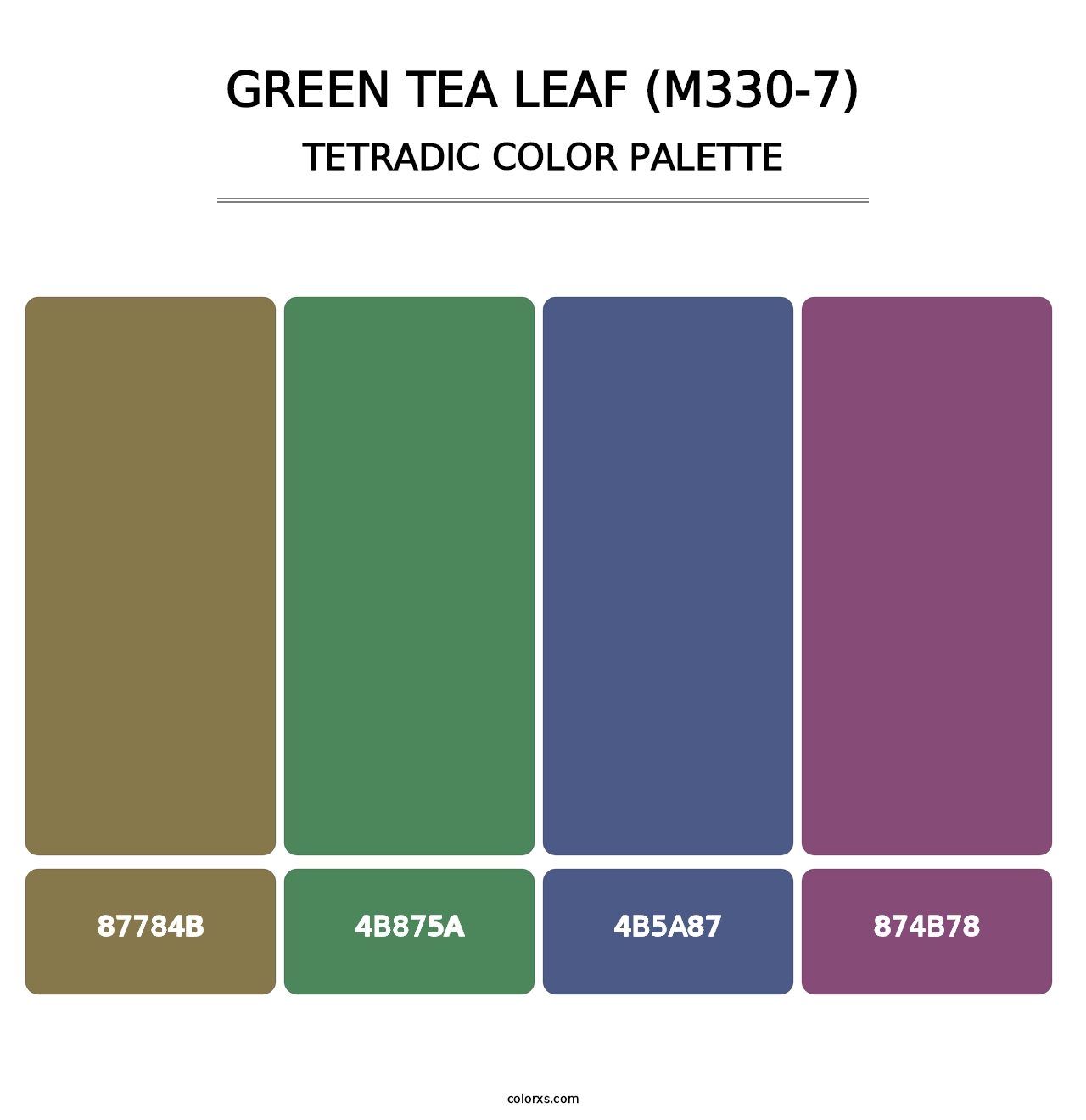 Green Tea Leaf (M330-7) - Tetradic Color Palette