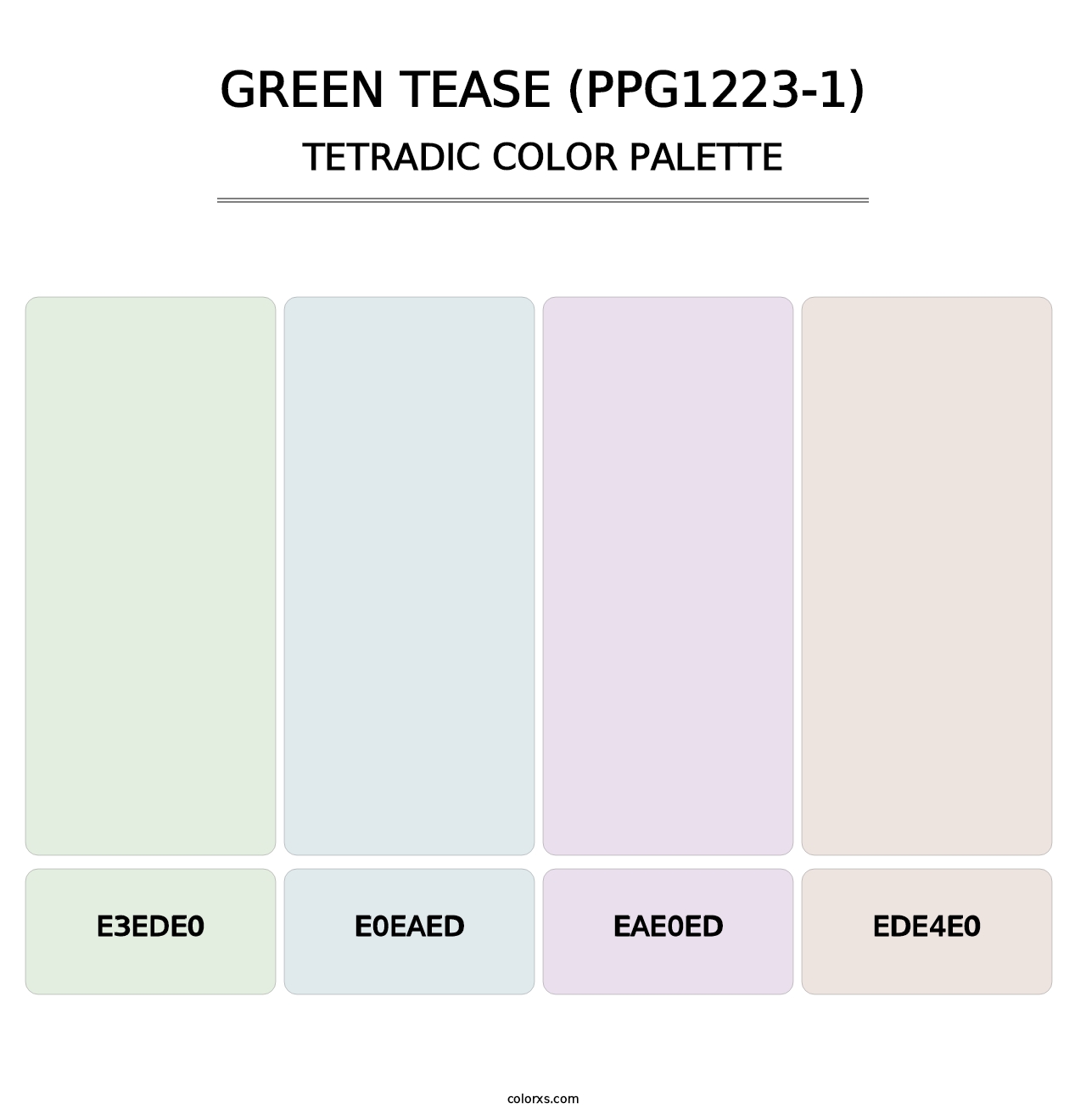 Green Tease (PPG1223-1) - Tetradic Color Palette