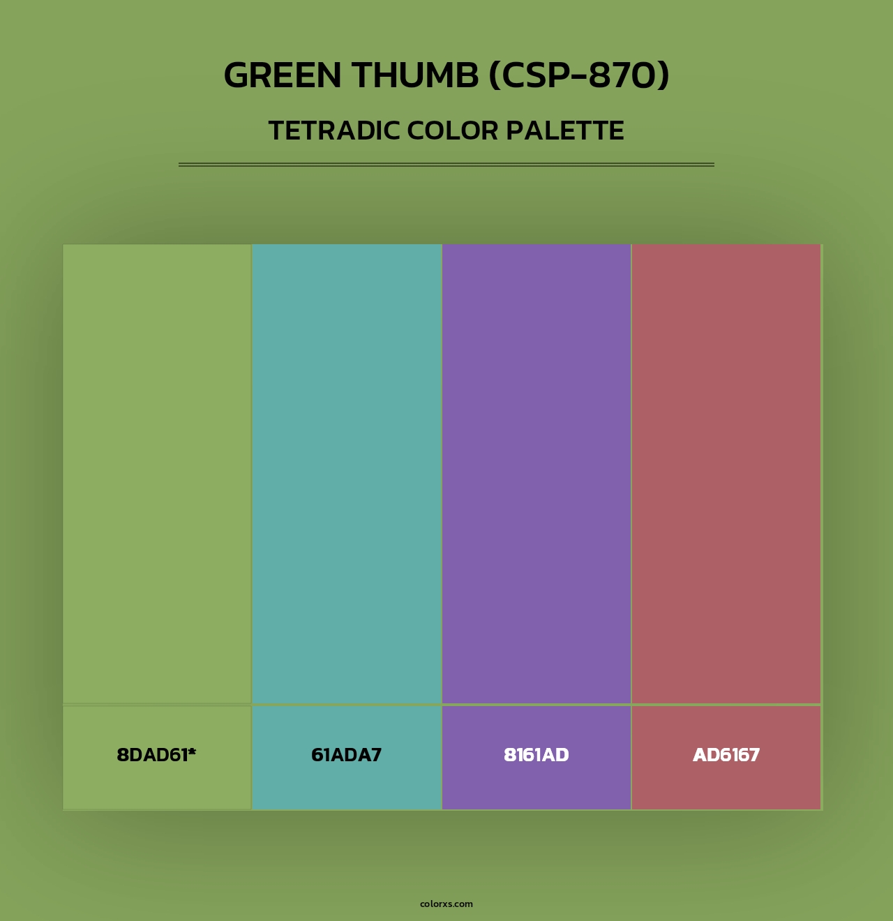 Green Thumb (CSP-870) - Tetradic Color Palette
