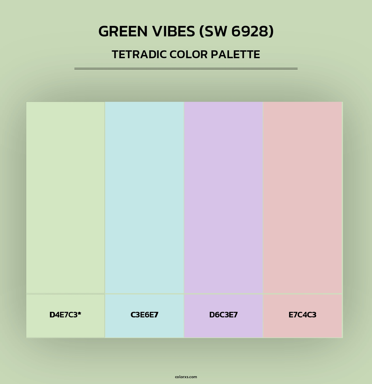 Green Vibes (SW 6928) - Tetradic Color Palette