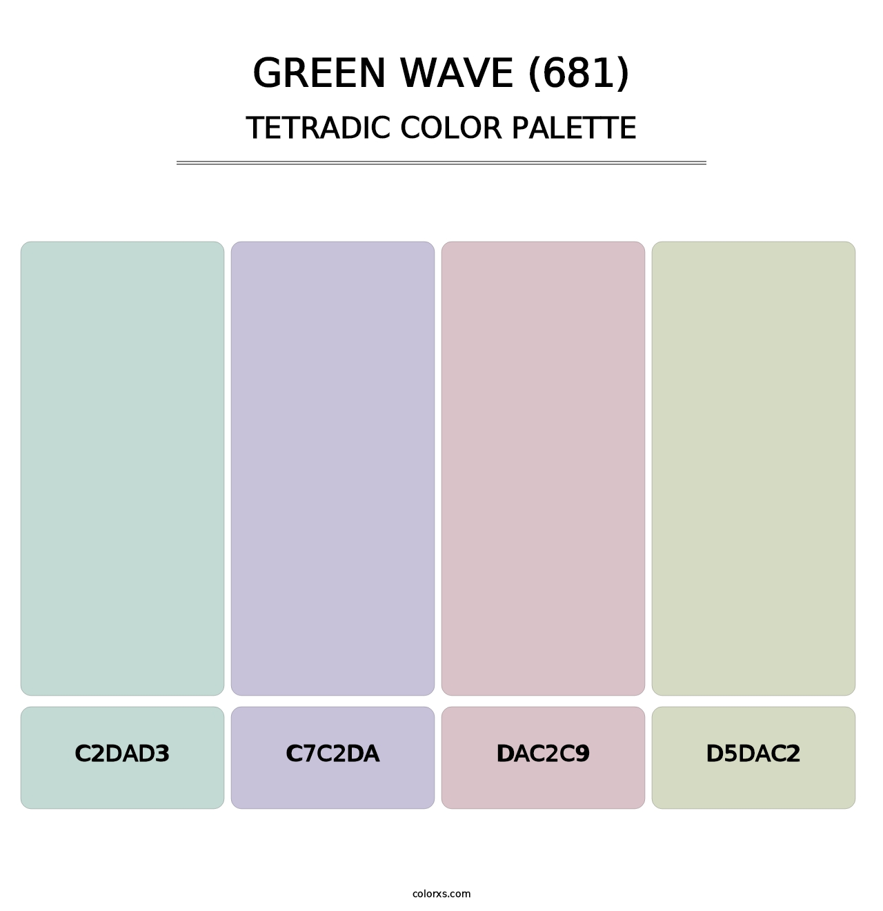 Green Wave (681) - Tetradic Color Palette